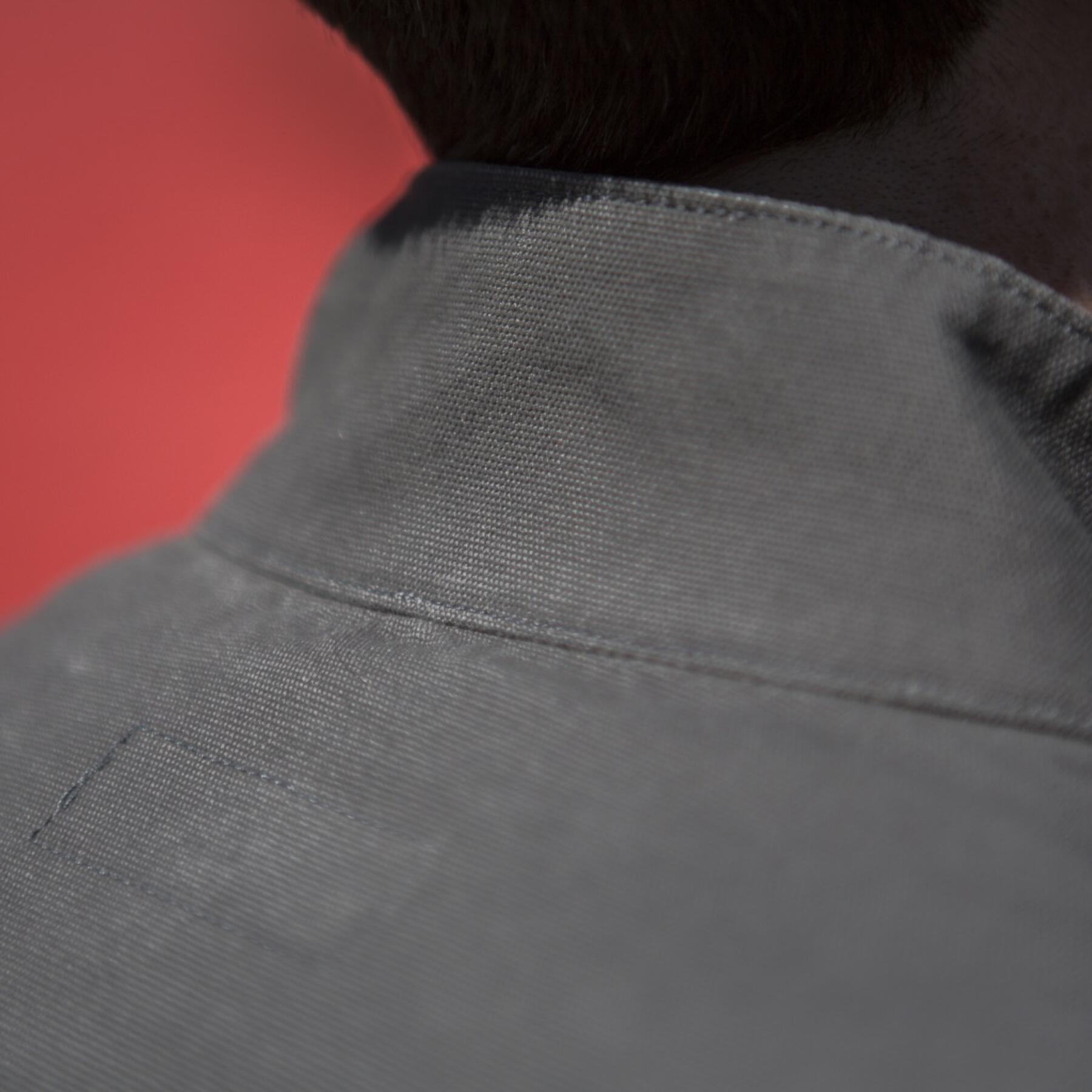 gustin field jacket - titanium micro sanded canvas
