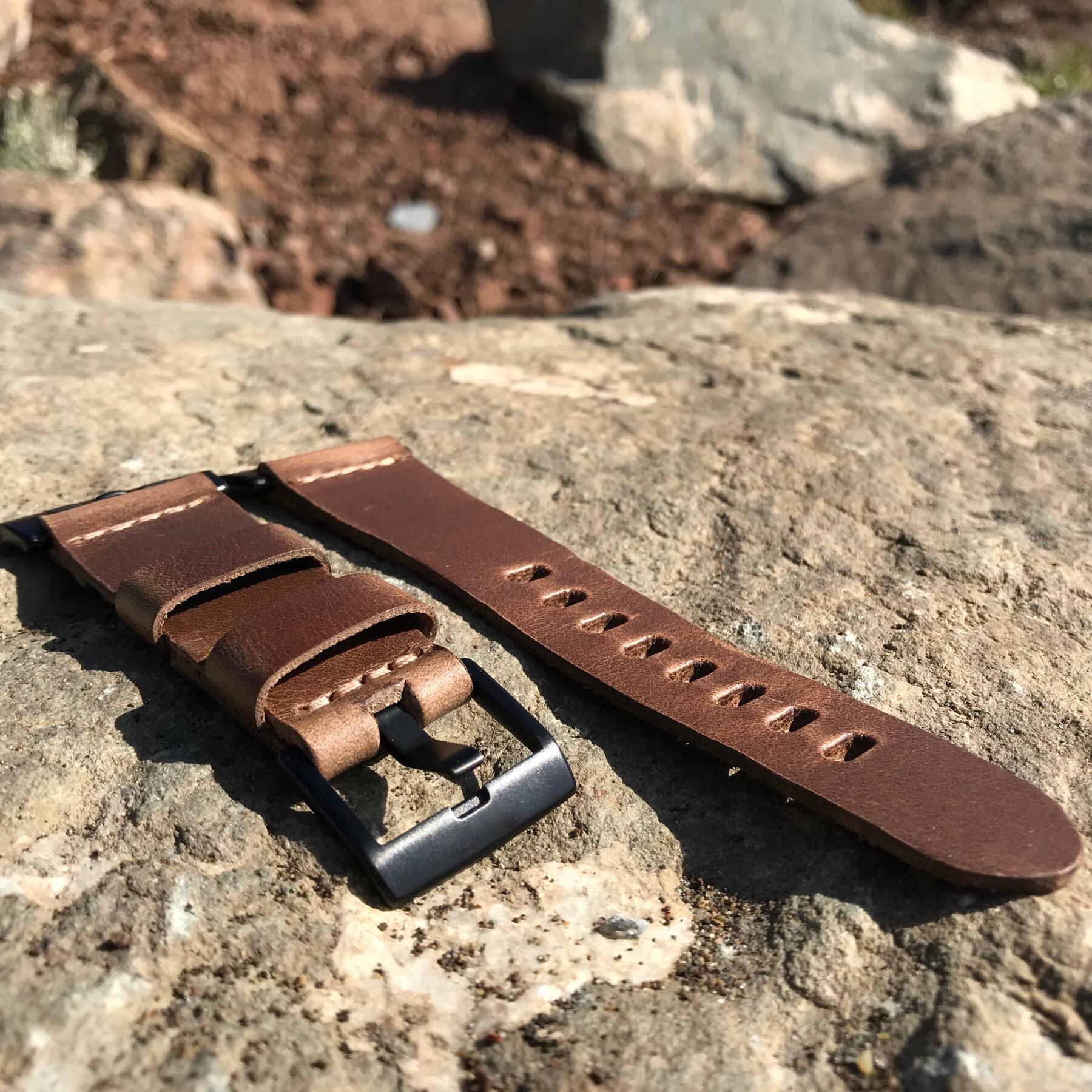 gustin apple watch strap - horween chromexcel natural