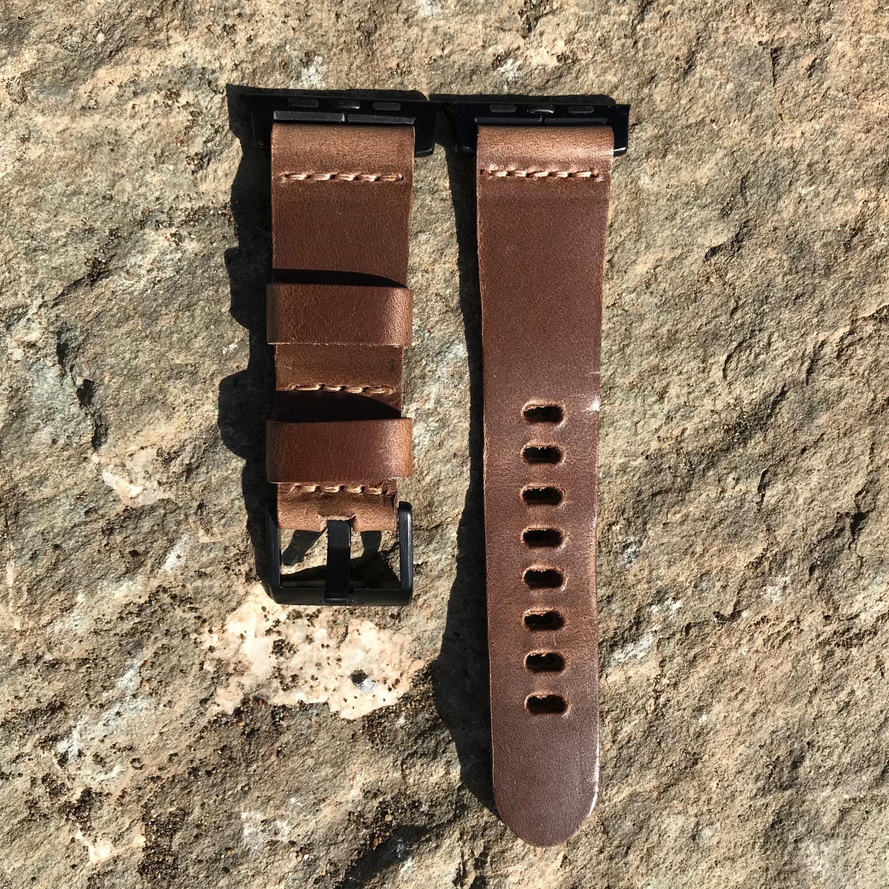 gustin apple watch strap - horween chromexcel natural
