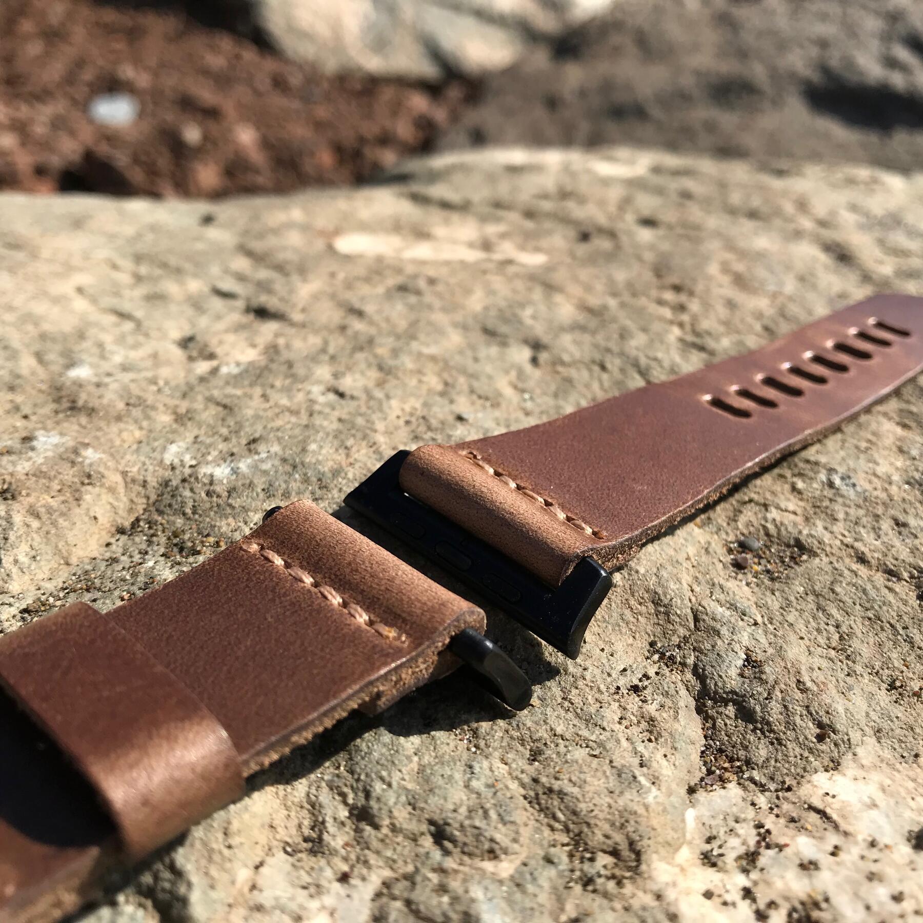 gustin apple watch strap - horween chromexcel natural