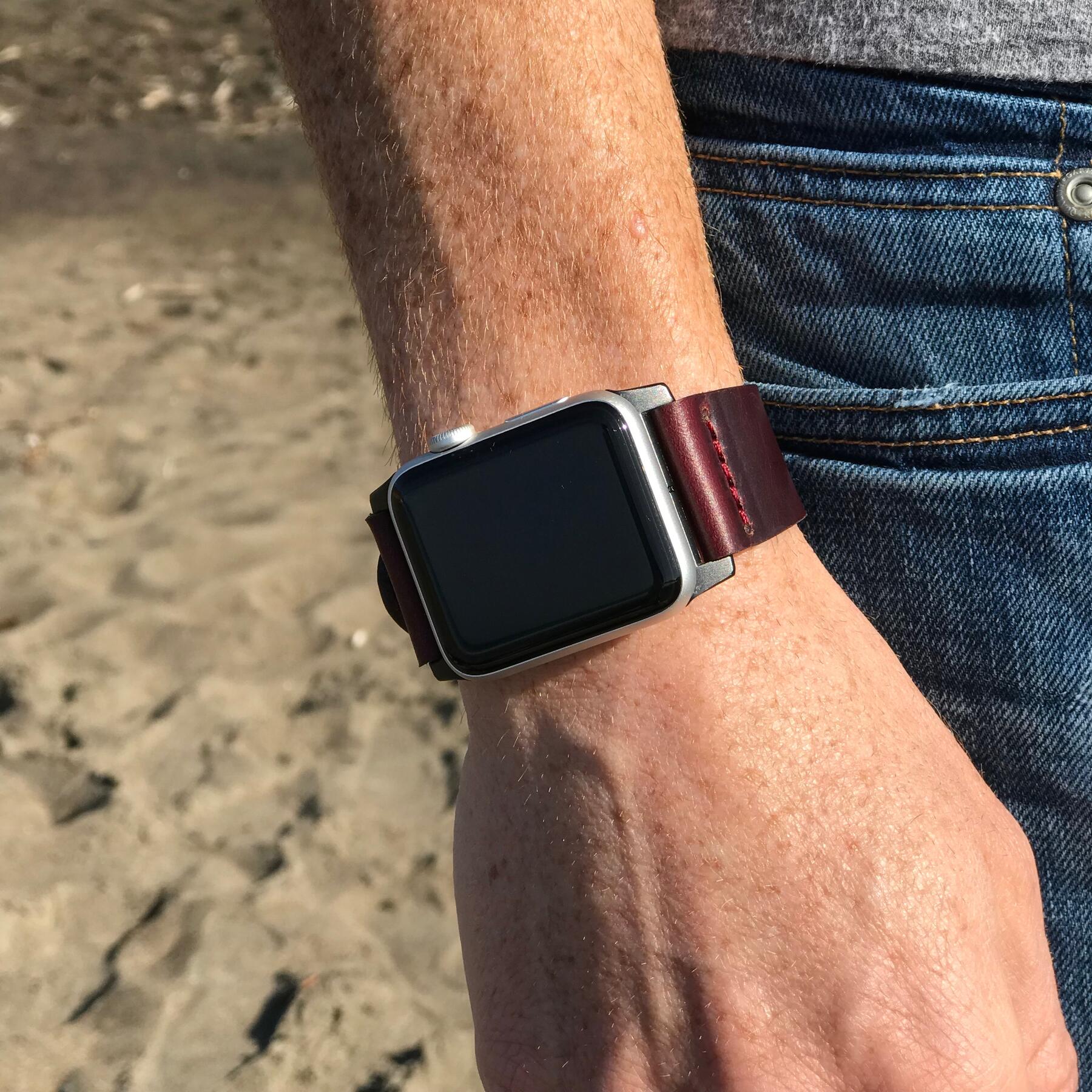 gustin apple watch strap - horween chromexcel natural