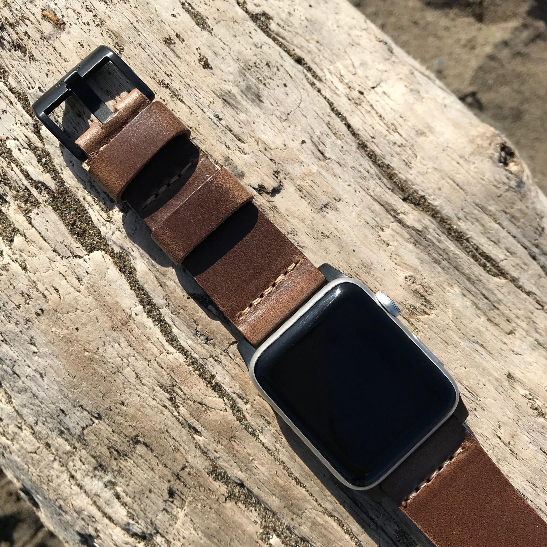 gustin apple watch strap - horween chromexcel natural
