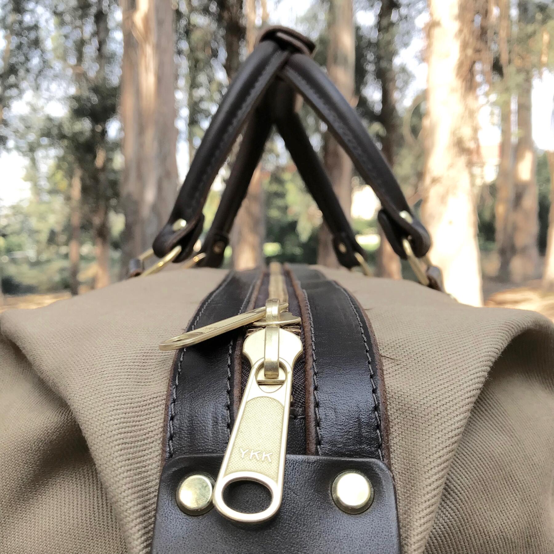 gustin khaki twill weekender