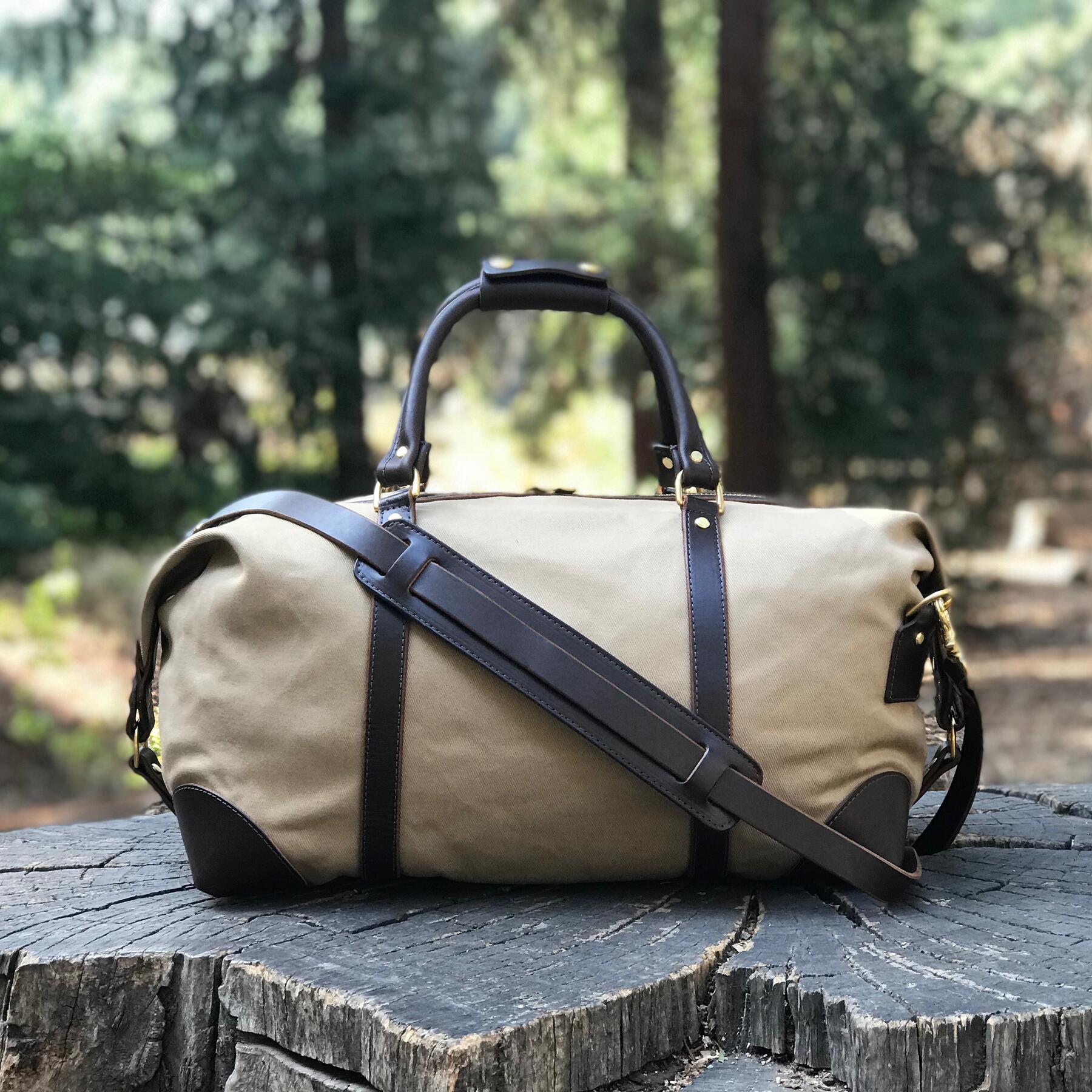 gustin khaki twill weekender