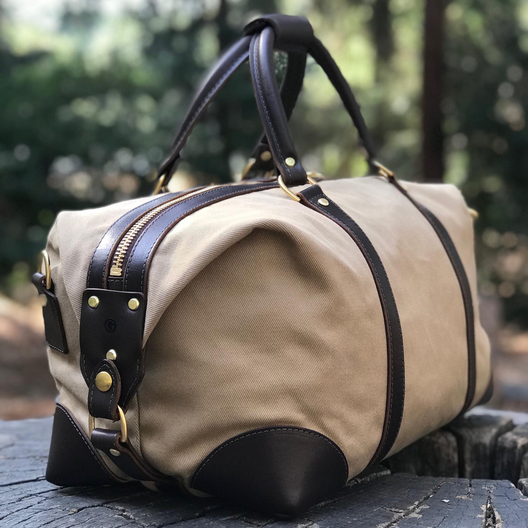 gustin khaki twill weekender