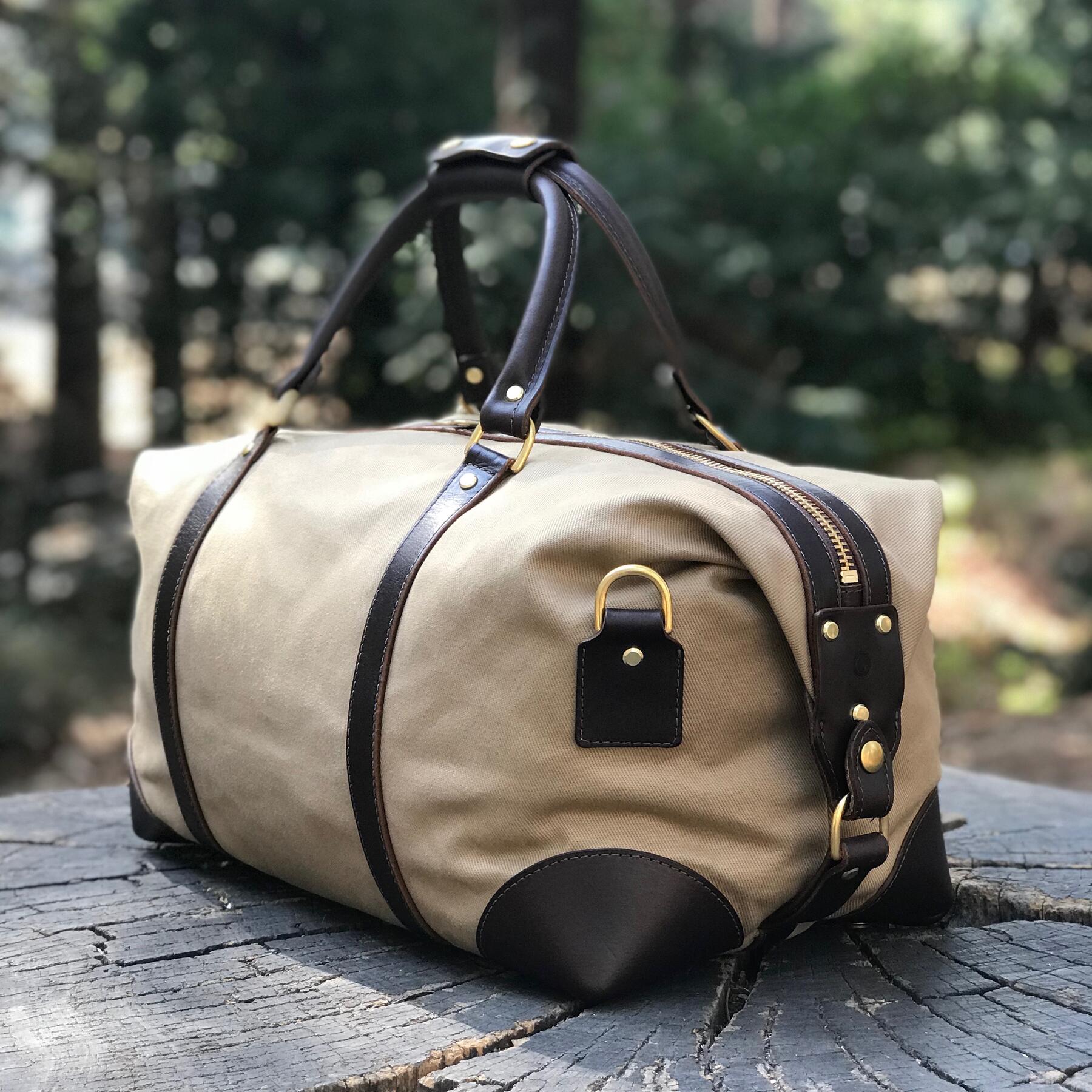 gustin khaki twill weekender