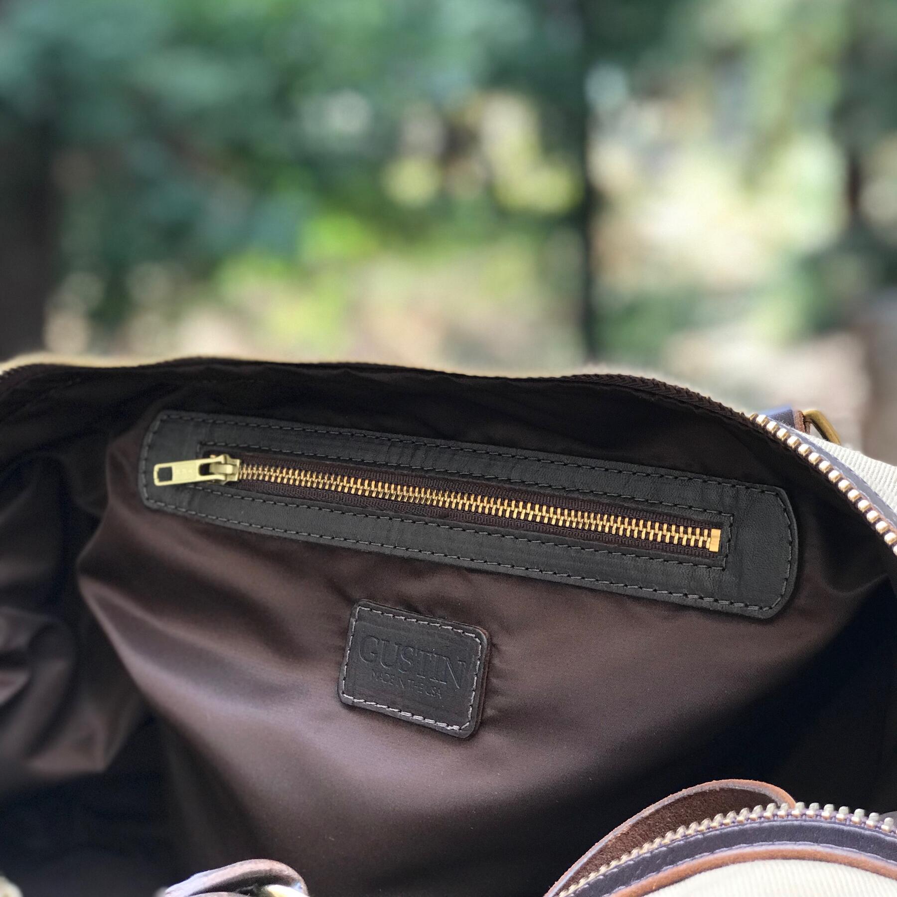 gustin khaki twill weekender