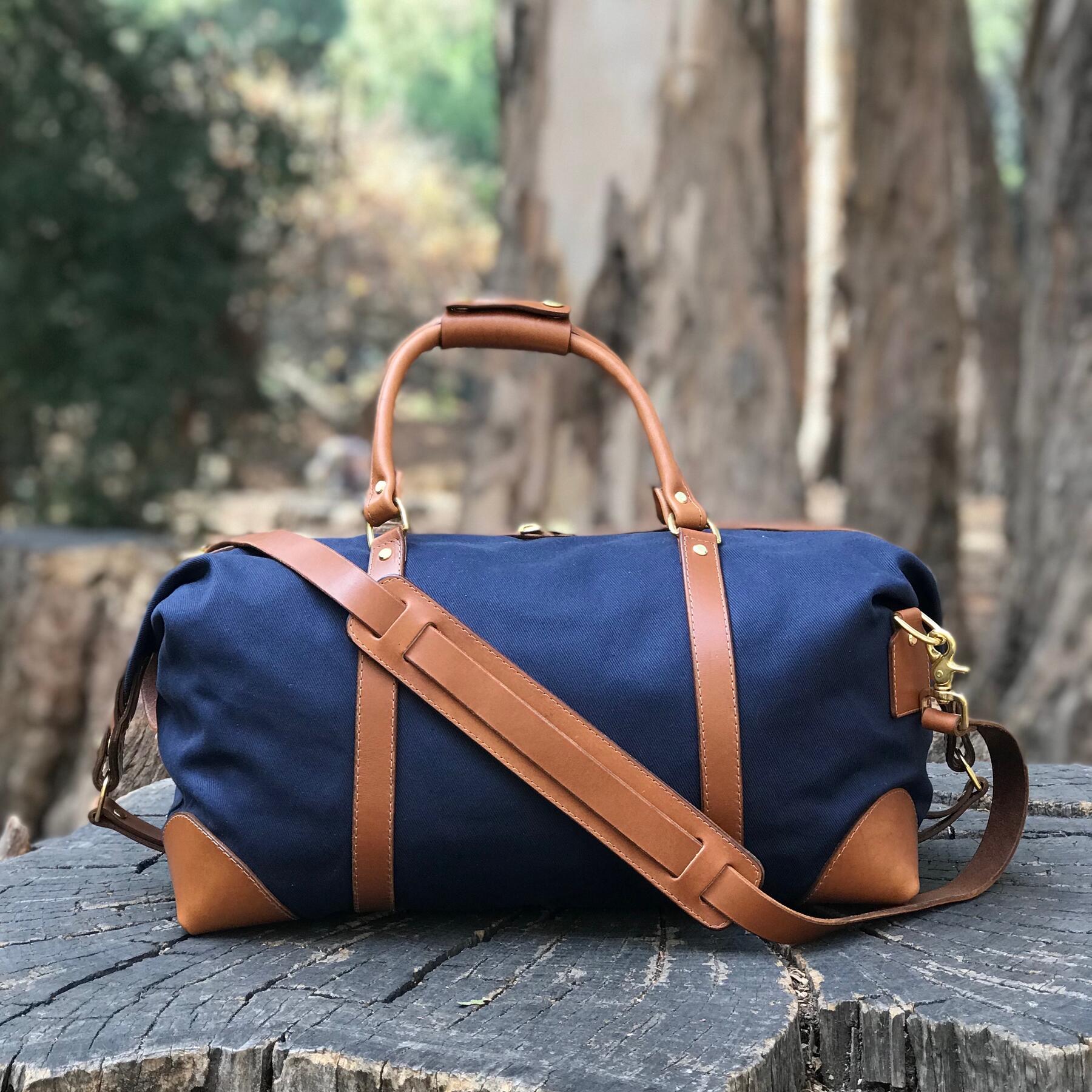gustin navy twill weekender