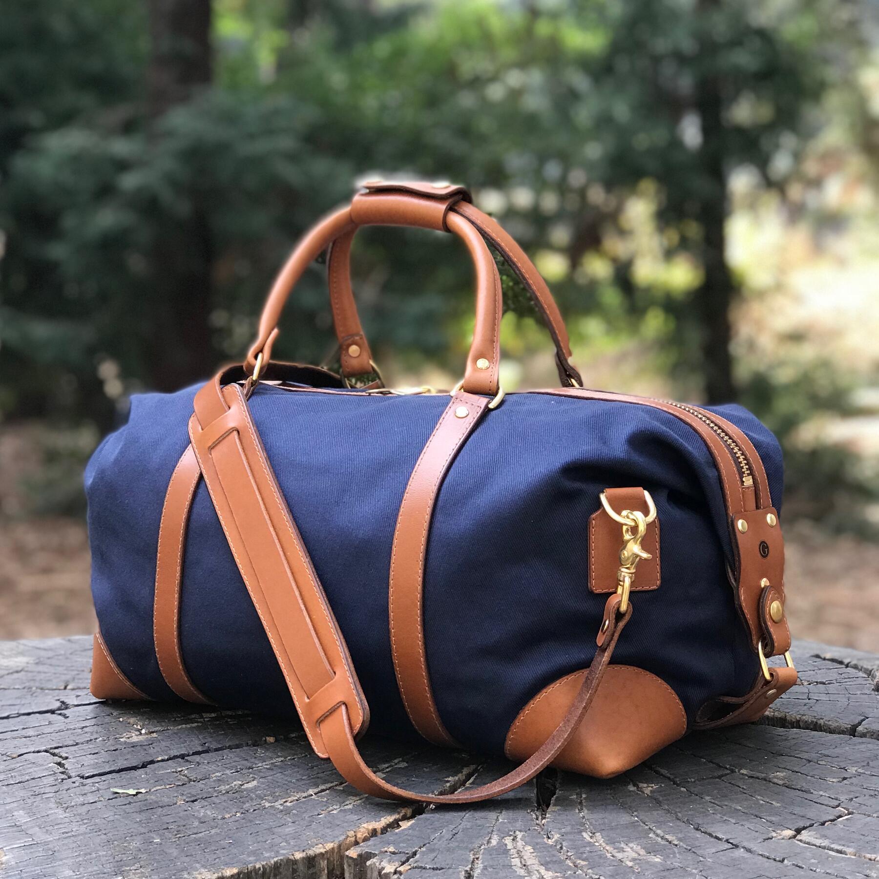 gustin navy twill weekender