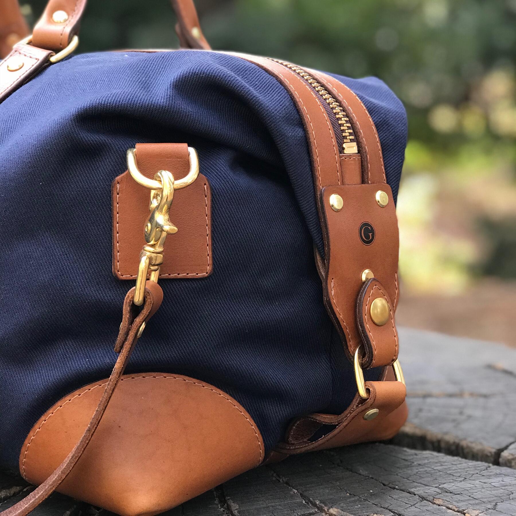 gustin navy twill weekender