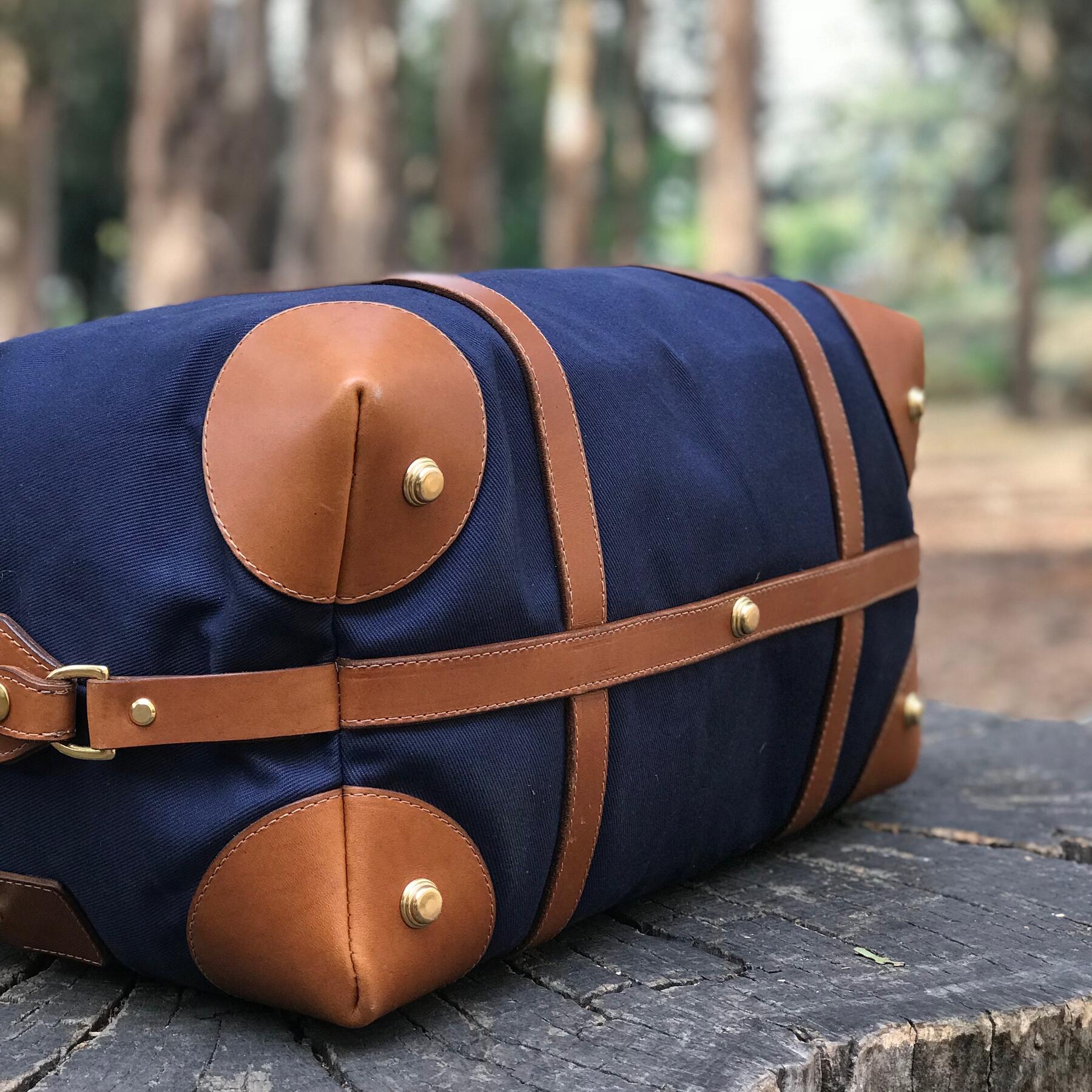 gustin navy twill weekender