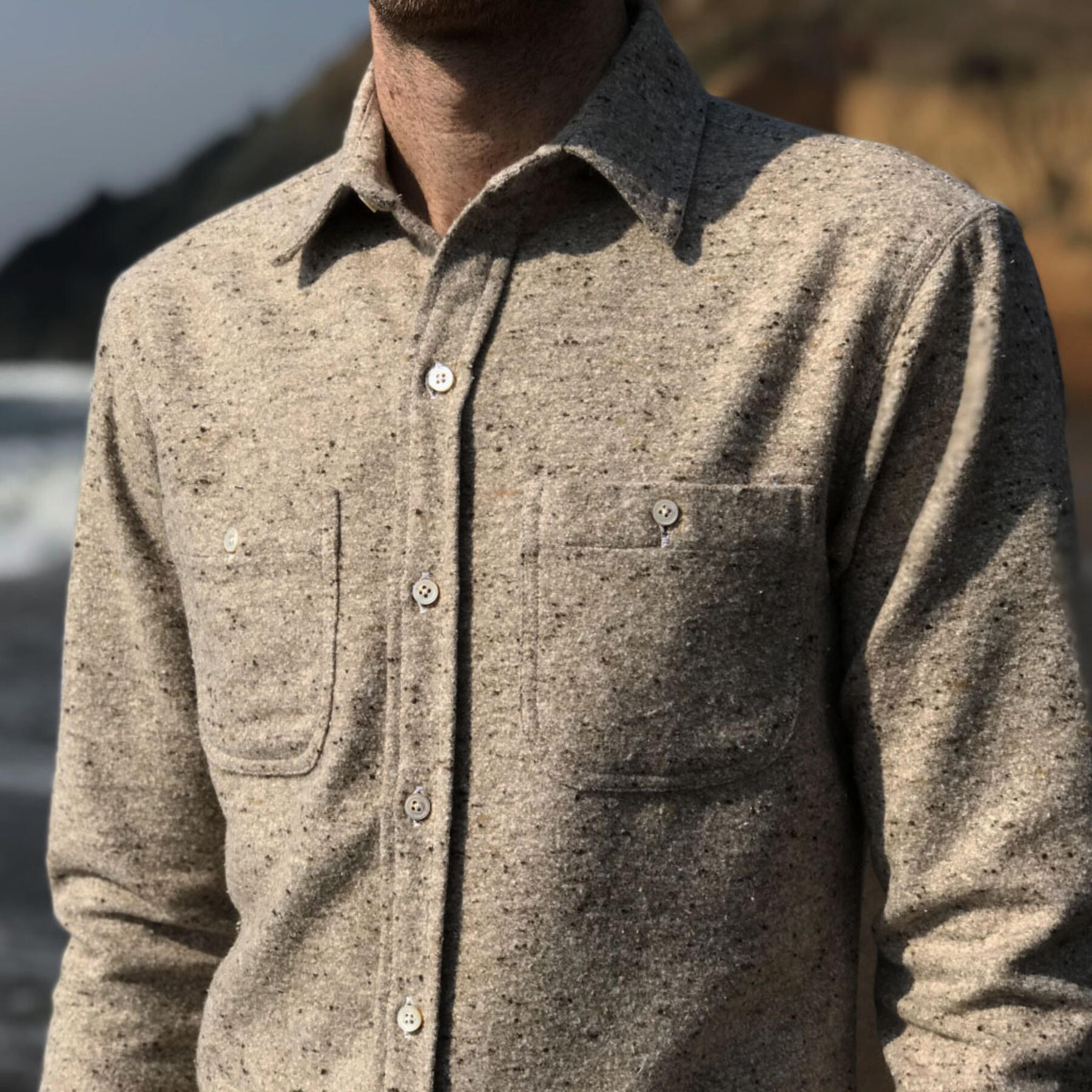 gustin #538 oatmeal monster nep flannel