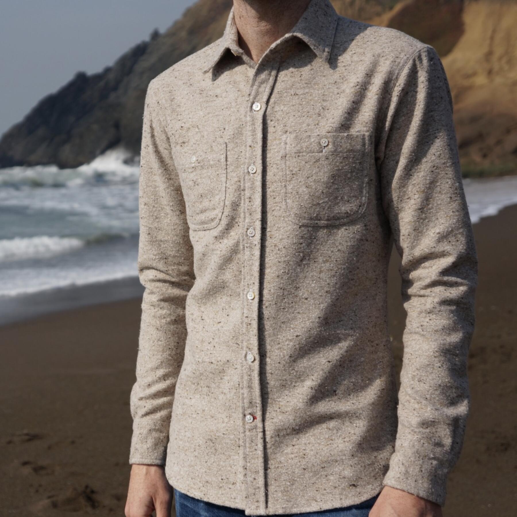 gustin #538 oatmeal monster nep flannel