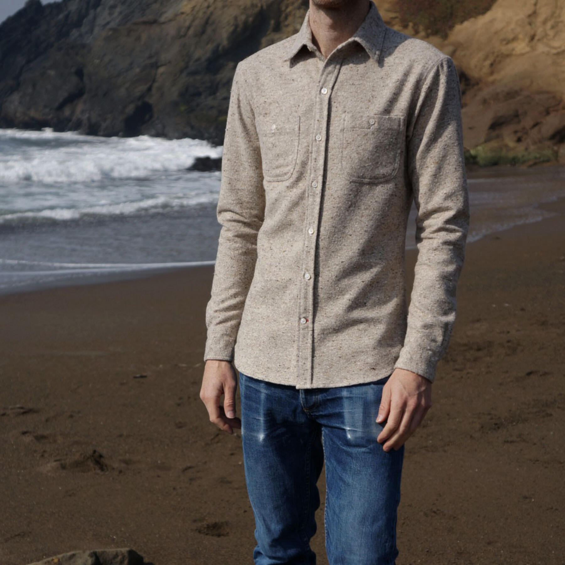 gustin #538 oatmeal monster nep flannel