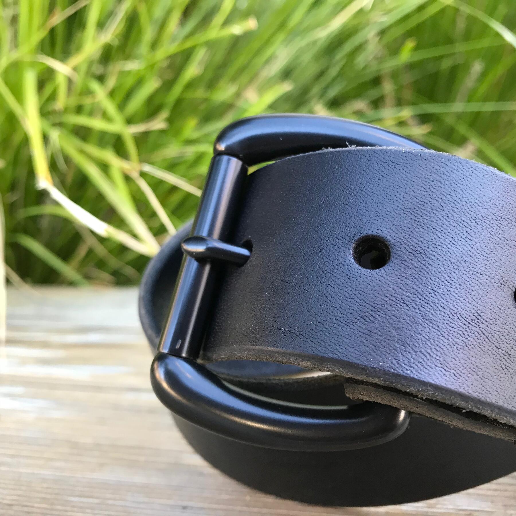 gustin black roller belt - illini latigo black