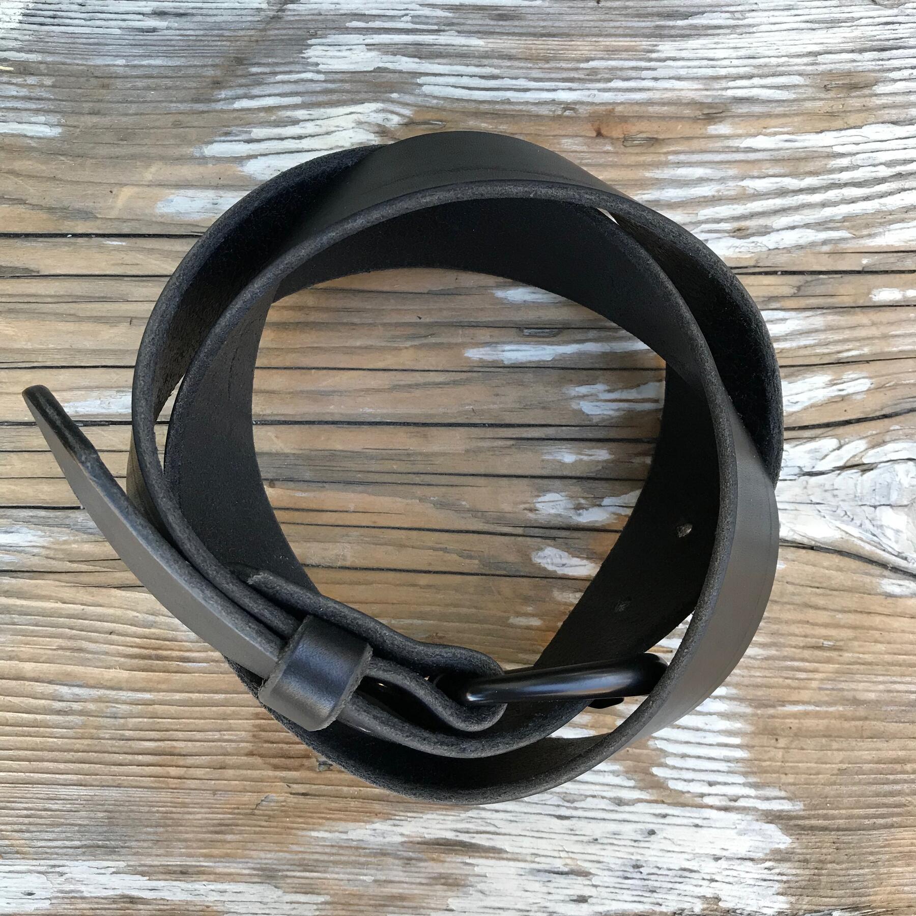 gustin black roller belt - illini latigo black