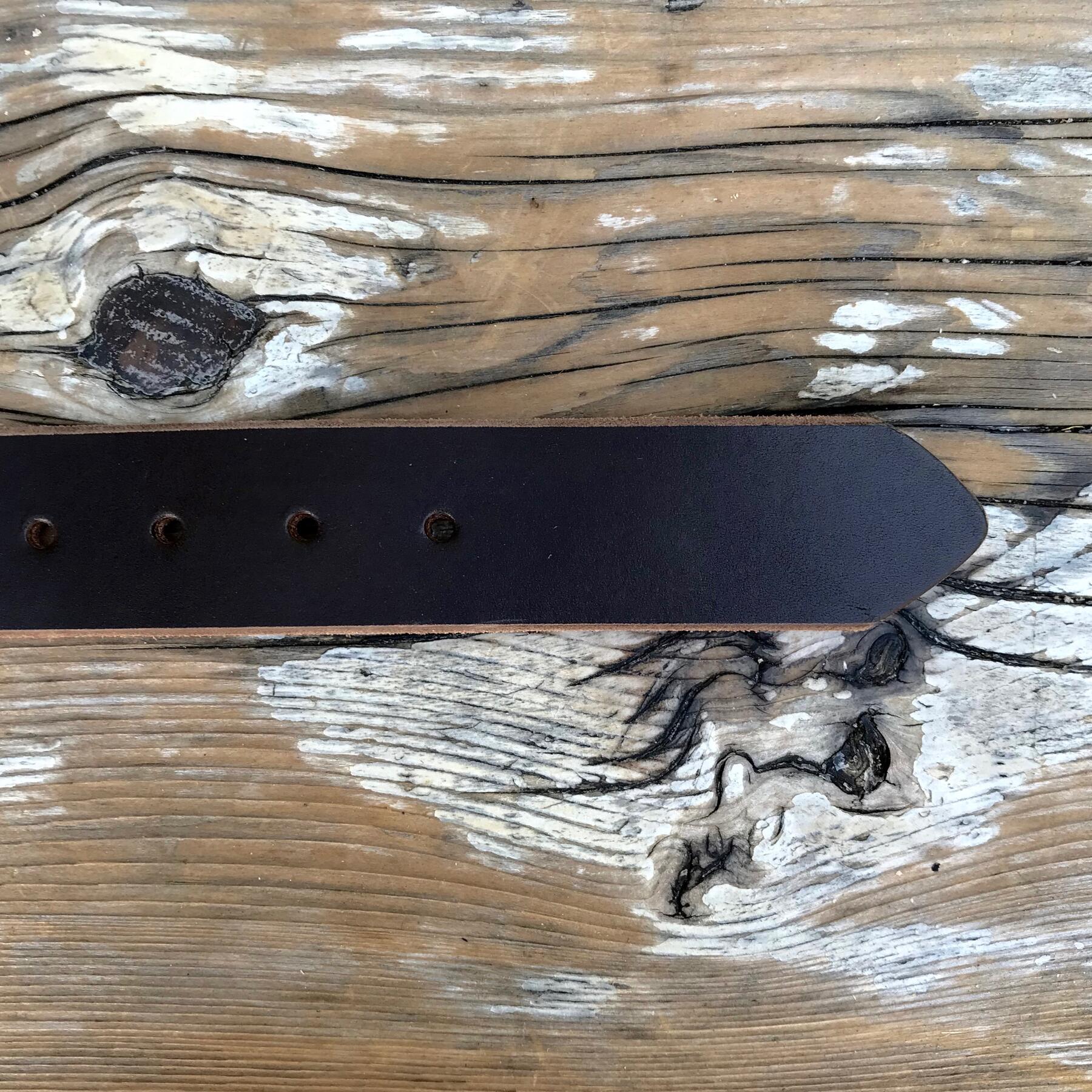 gustin black roller belt - illini latigo brown