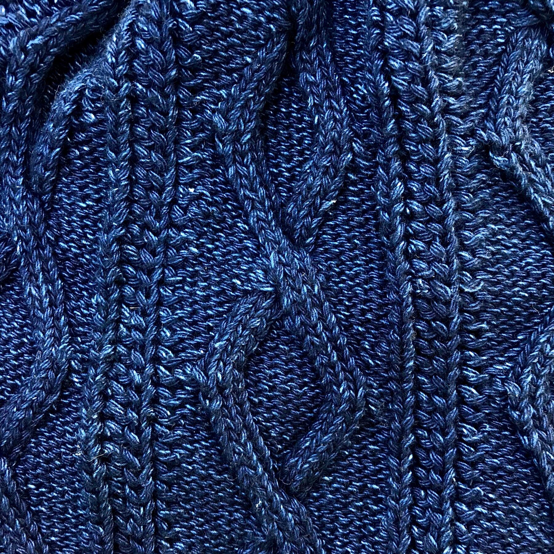 gustin japan indigo cable knit beanie