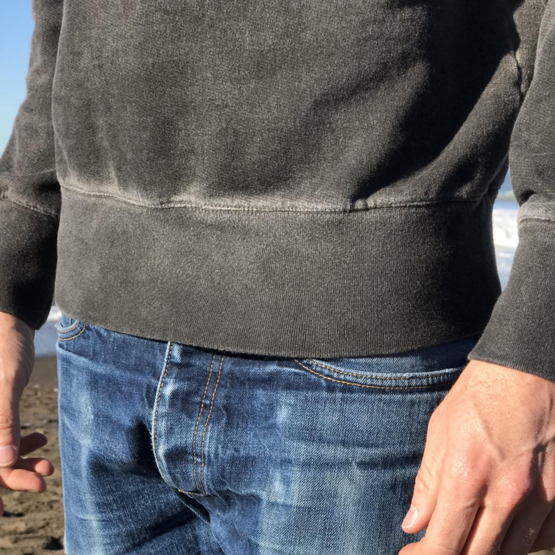 gustin oil washed sweatshirt - vintage black