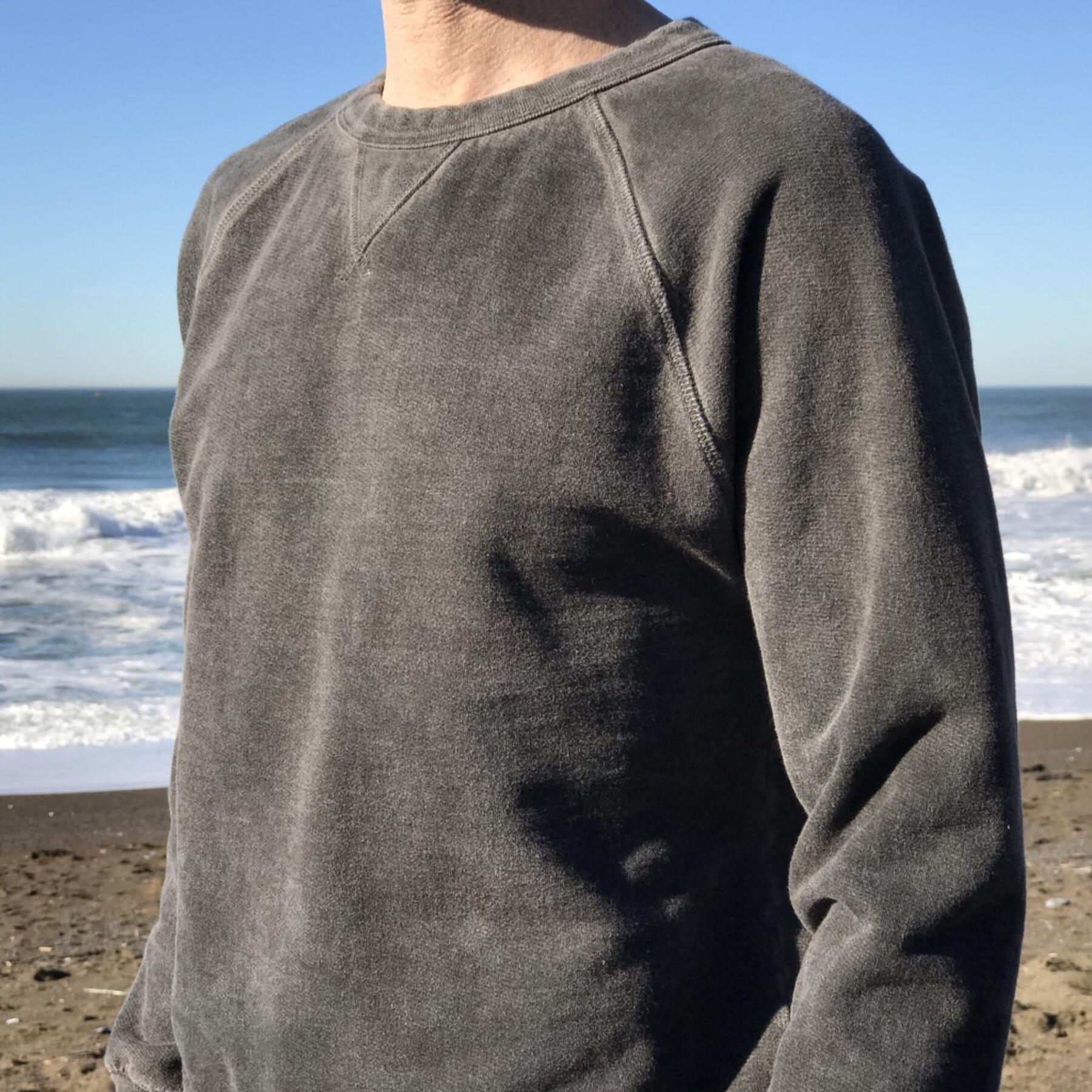 gustin oil washed sweatshirt - vintage black