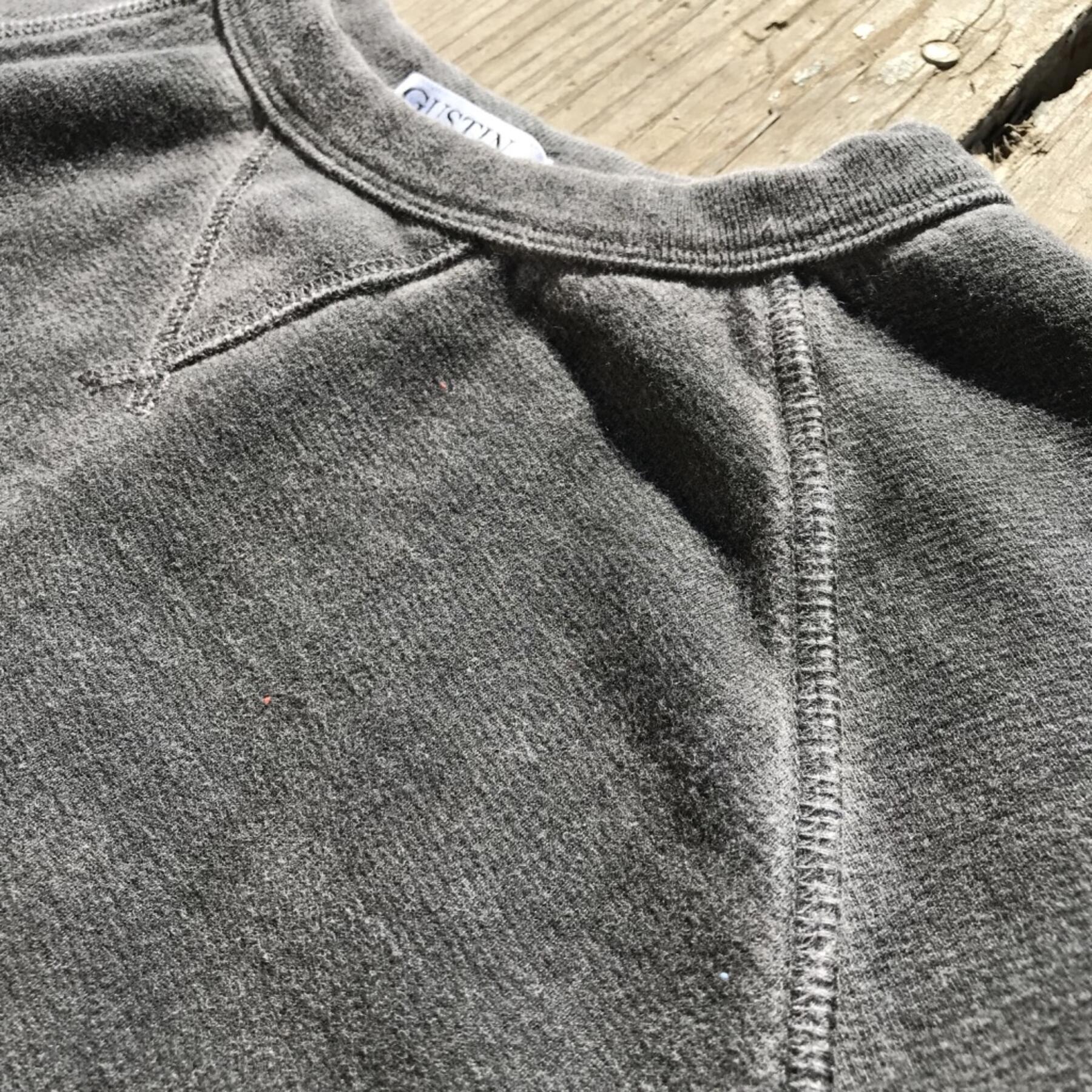 gustin oil washed sweatshirt - vintage black