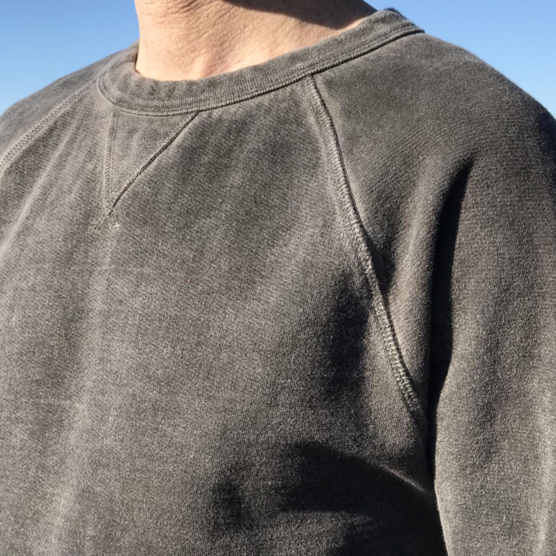 gustin oil washed sweatshirt - vintage black