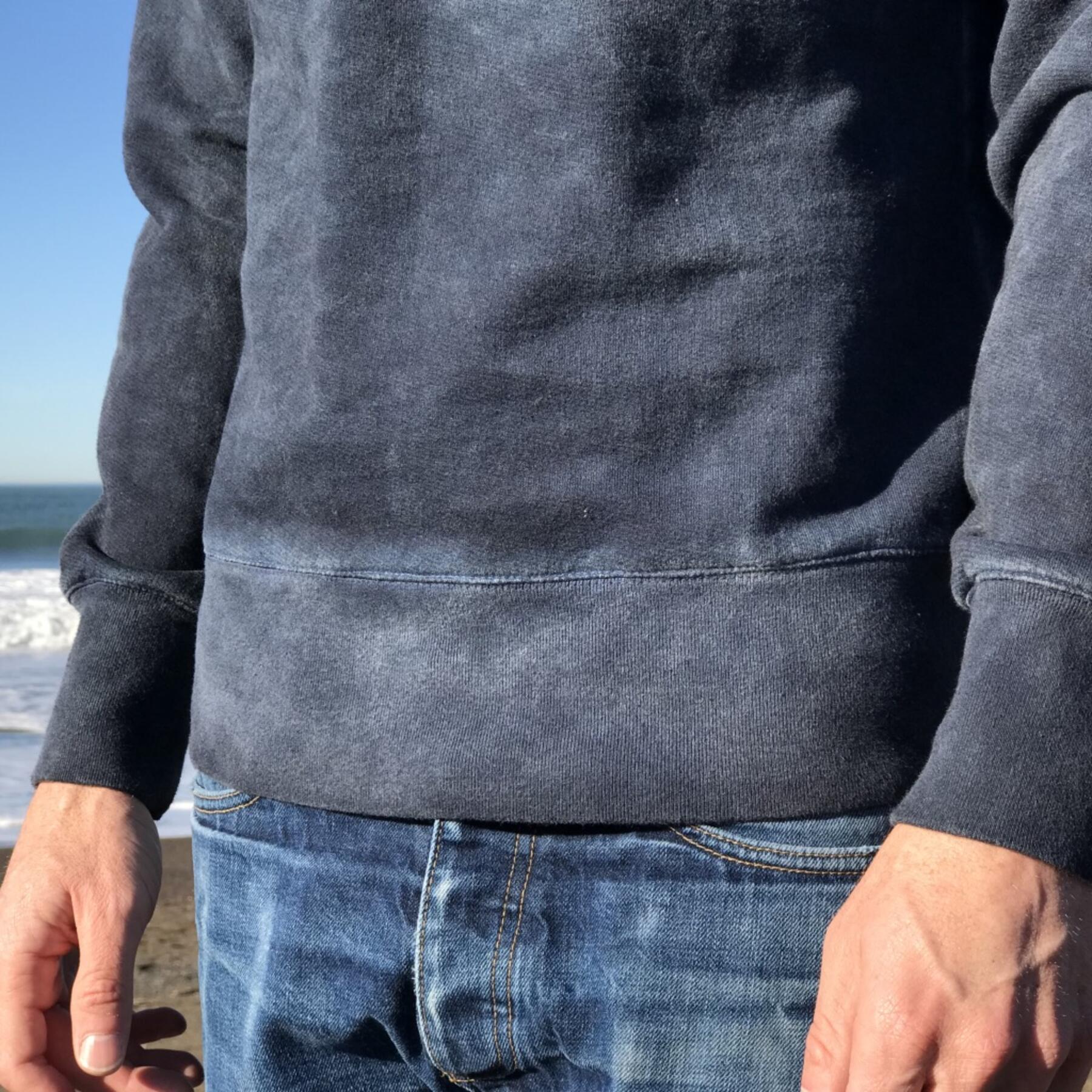 gustin oil washed sweatshirt - navy