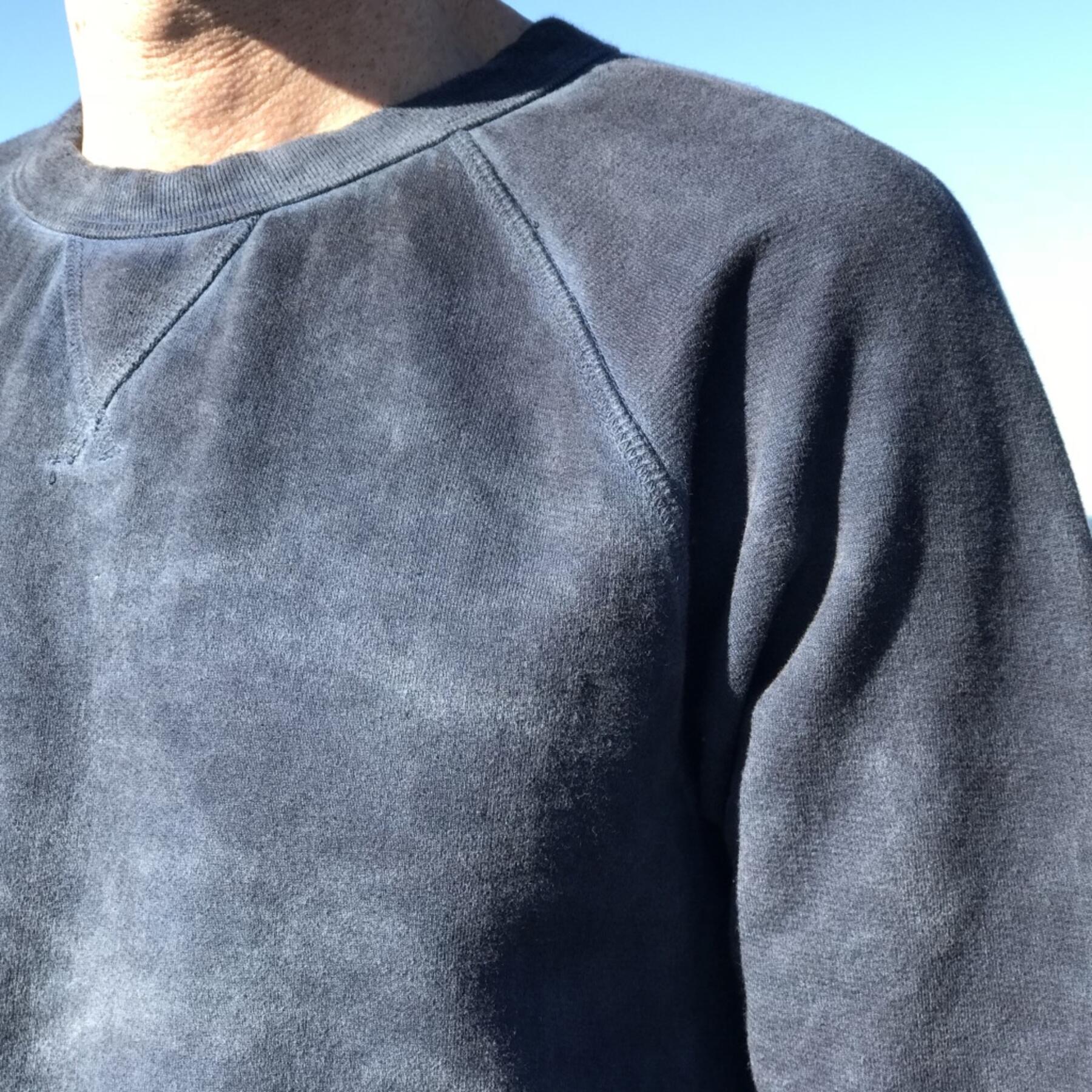 gustin oil washed sweatshirt - navy