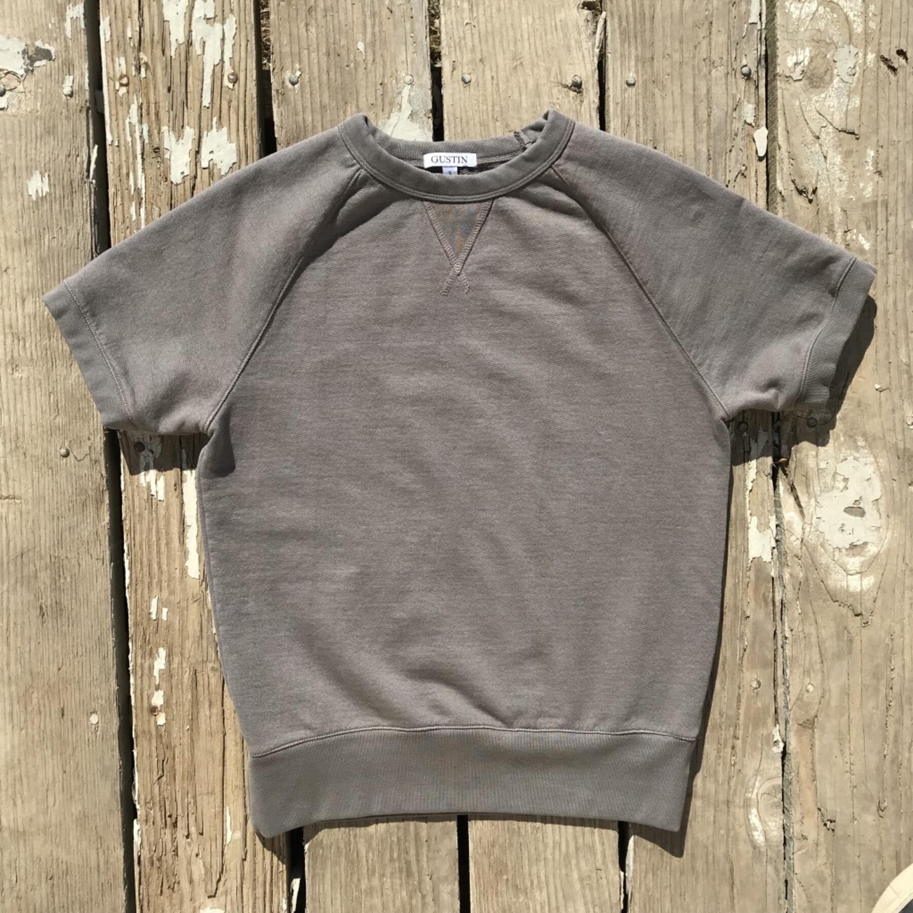 gustin short sleeve sweatshirt - mushroom