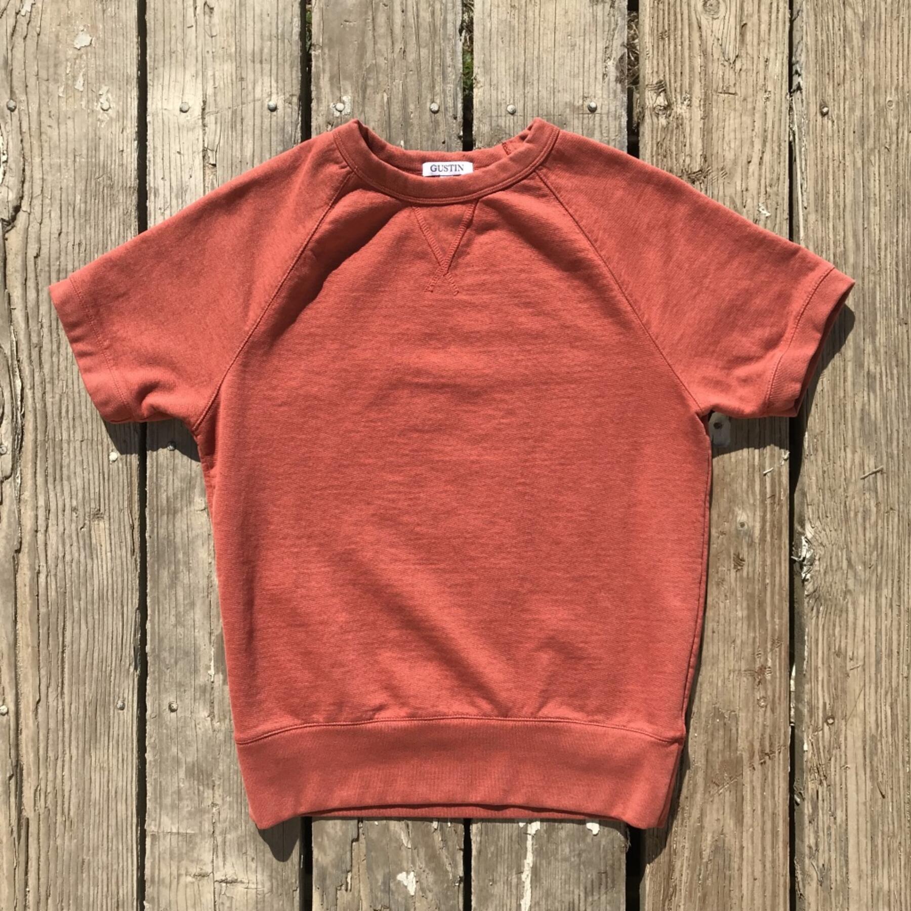 gustin short sleeve sweatshirt - burnt orange