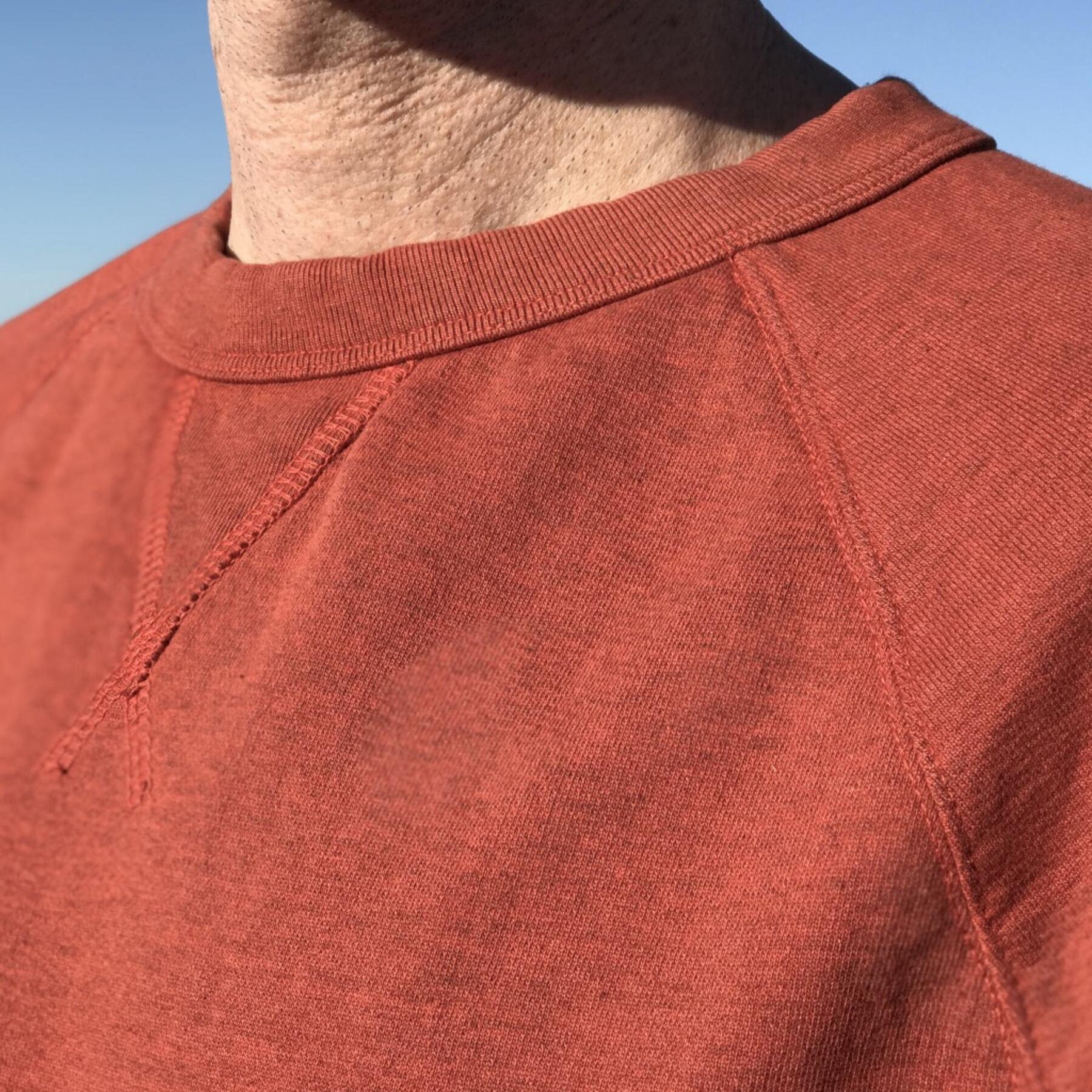 gustin short sleeve sweatshirt - burnt orange