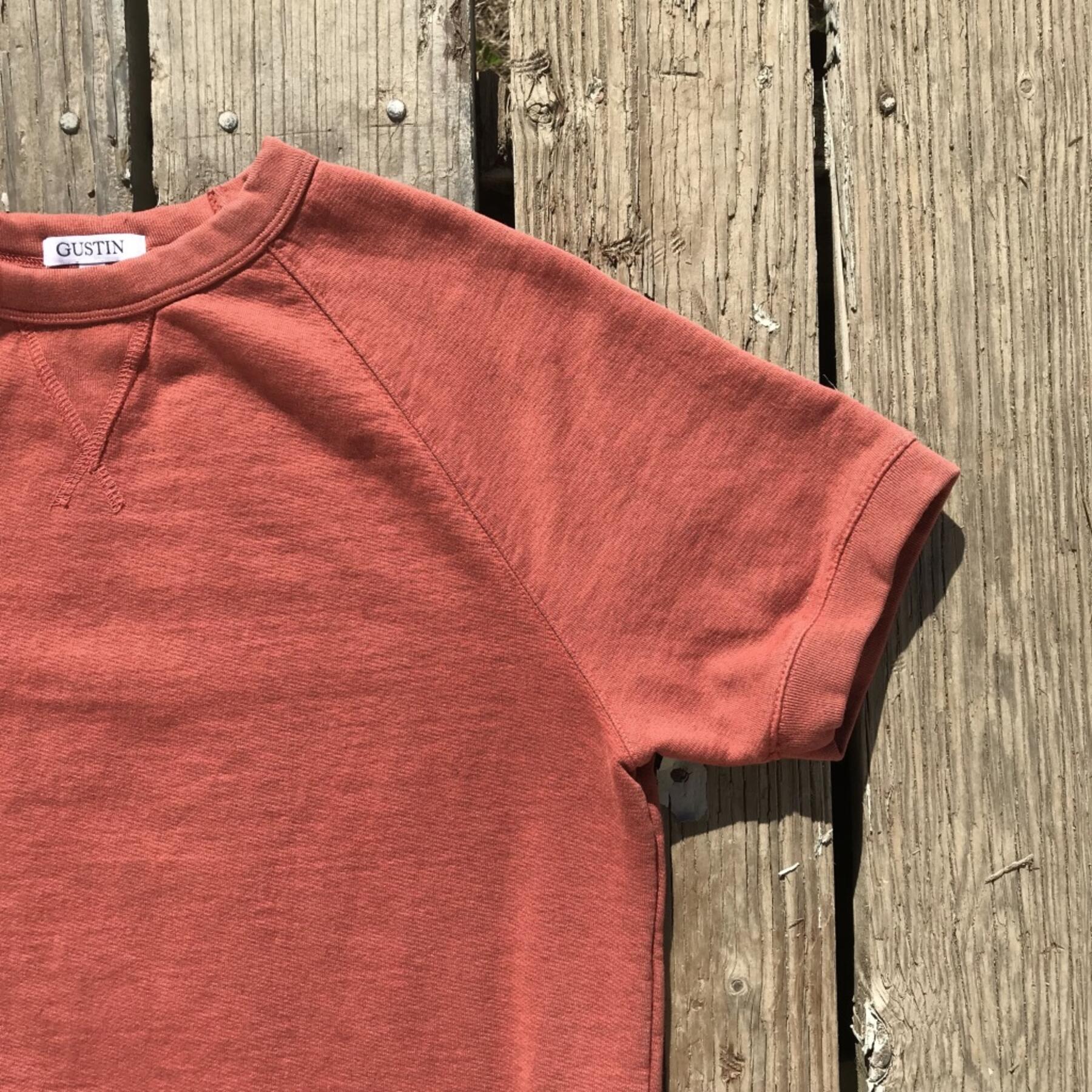 gustin short sleeve sweatshirt - burnt orange