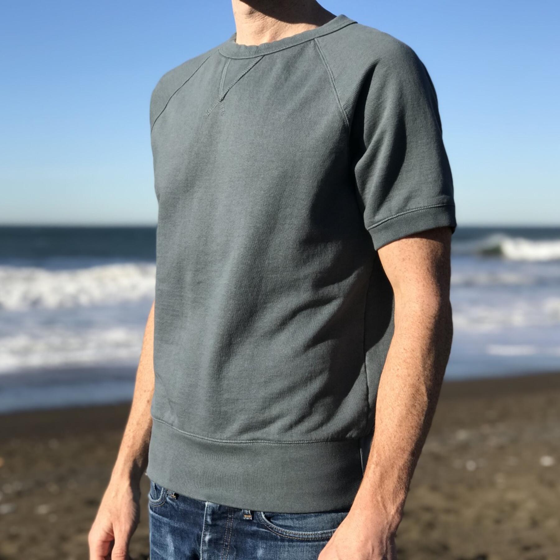 gustin short sleeve sweatshirt - titanium