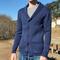 gustin shawl cardigan - navy merino wool