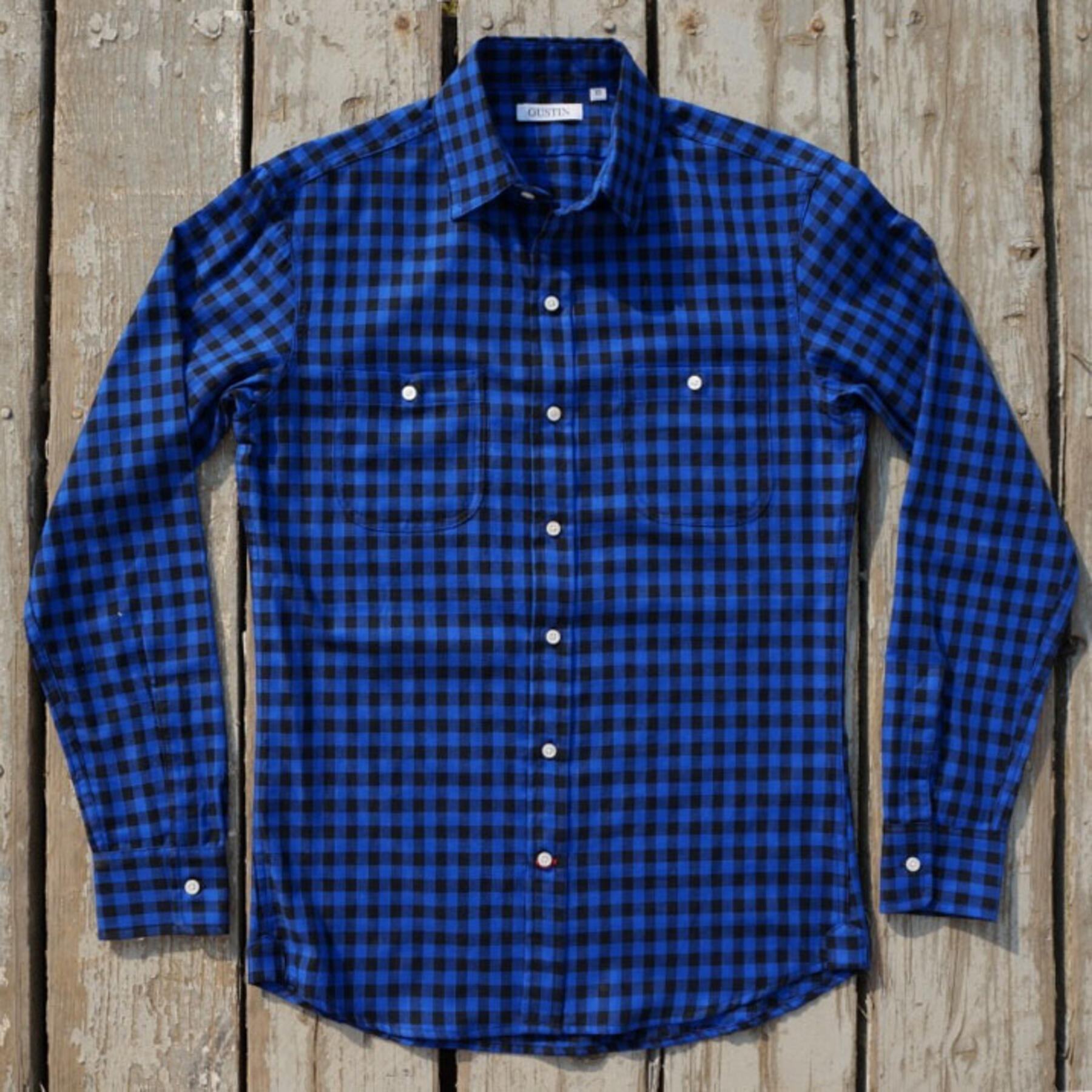 gustin #14 cobalt check flannel