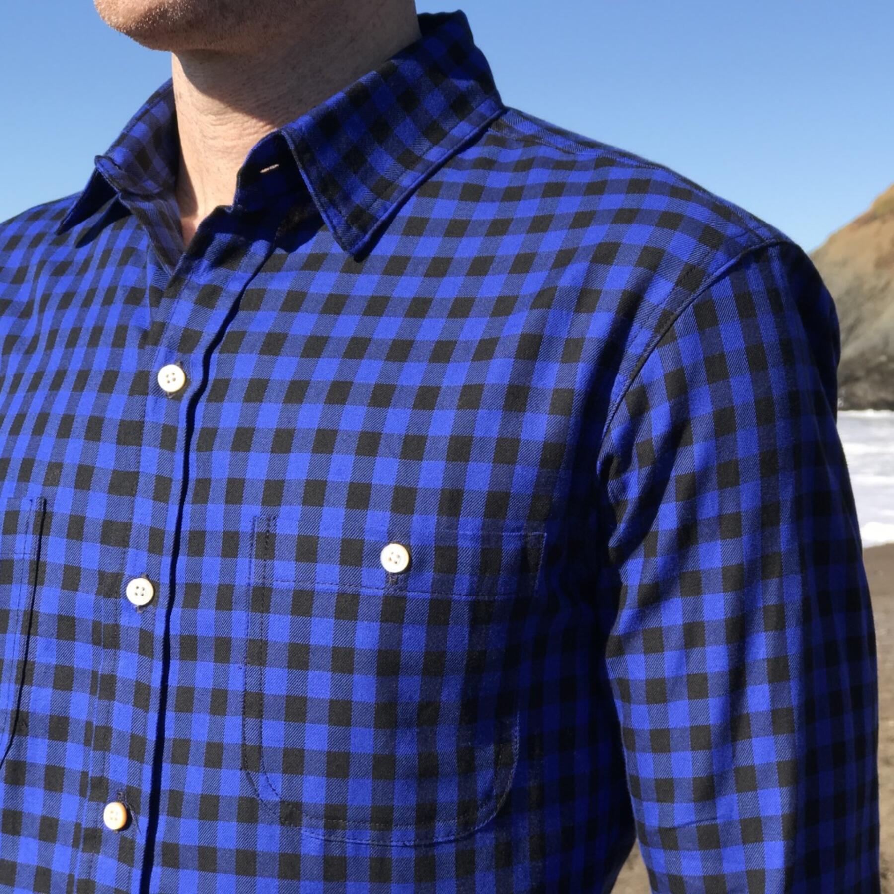 gustin #14 cobalt check flannel