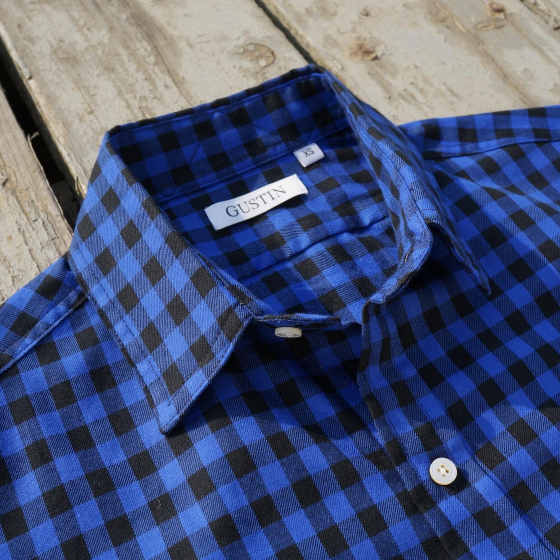 gustin #14 cobalt check flannel