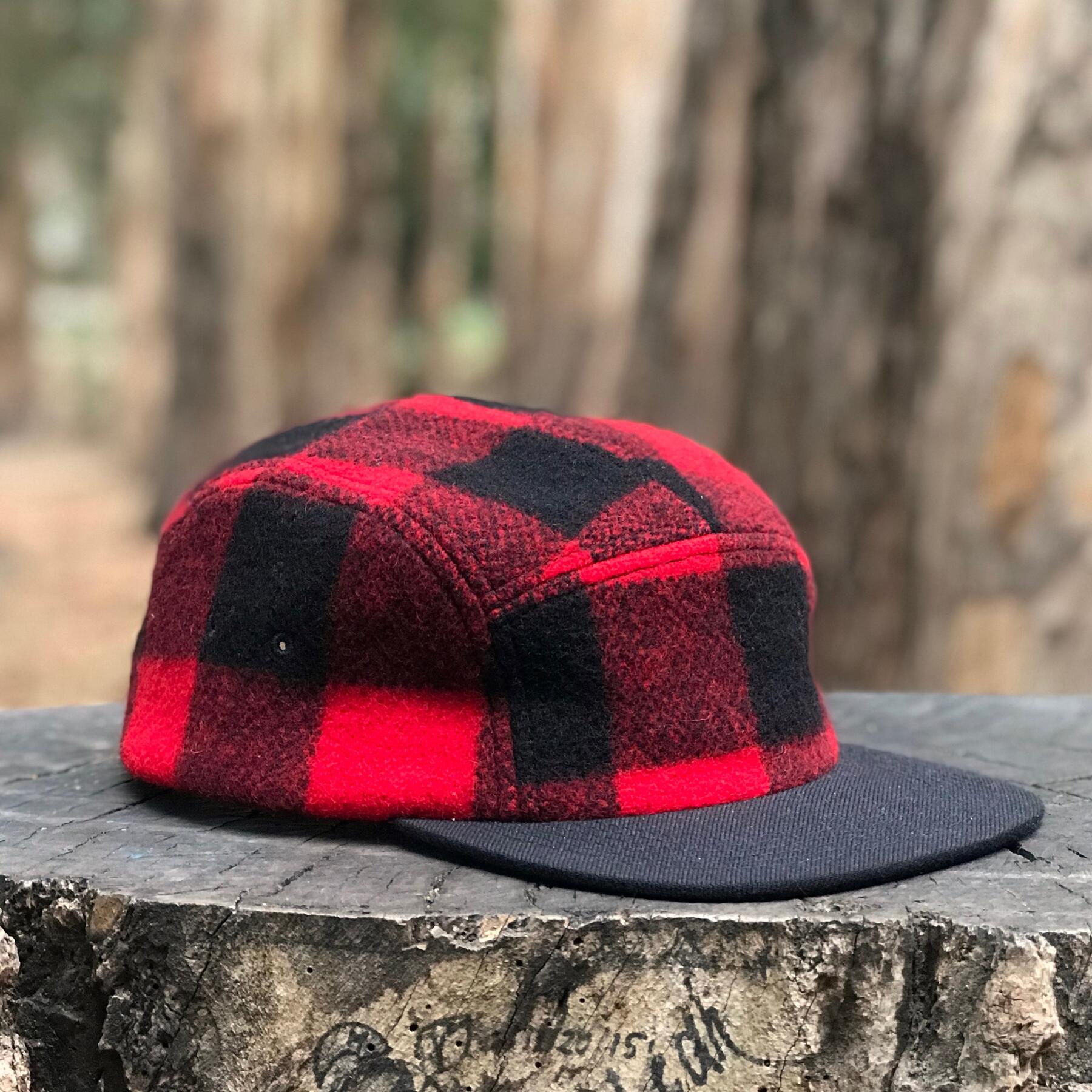 gustin woolrich buffalo check camp hat