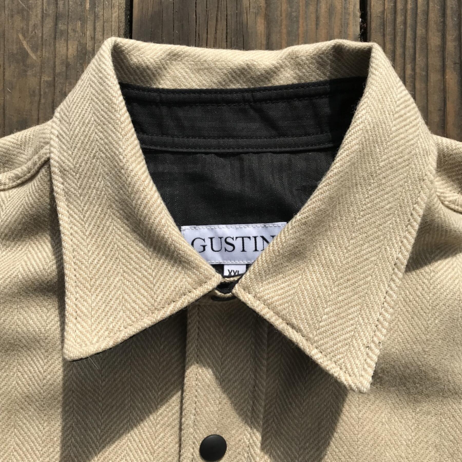 gustin woolrich camel herringbone