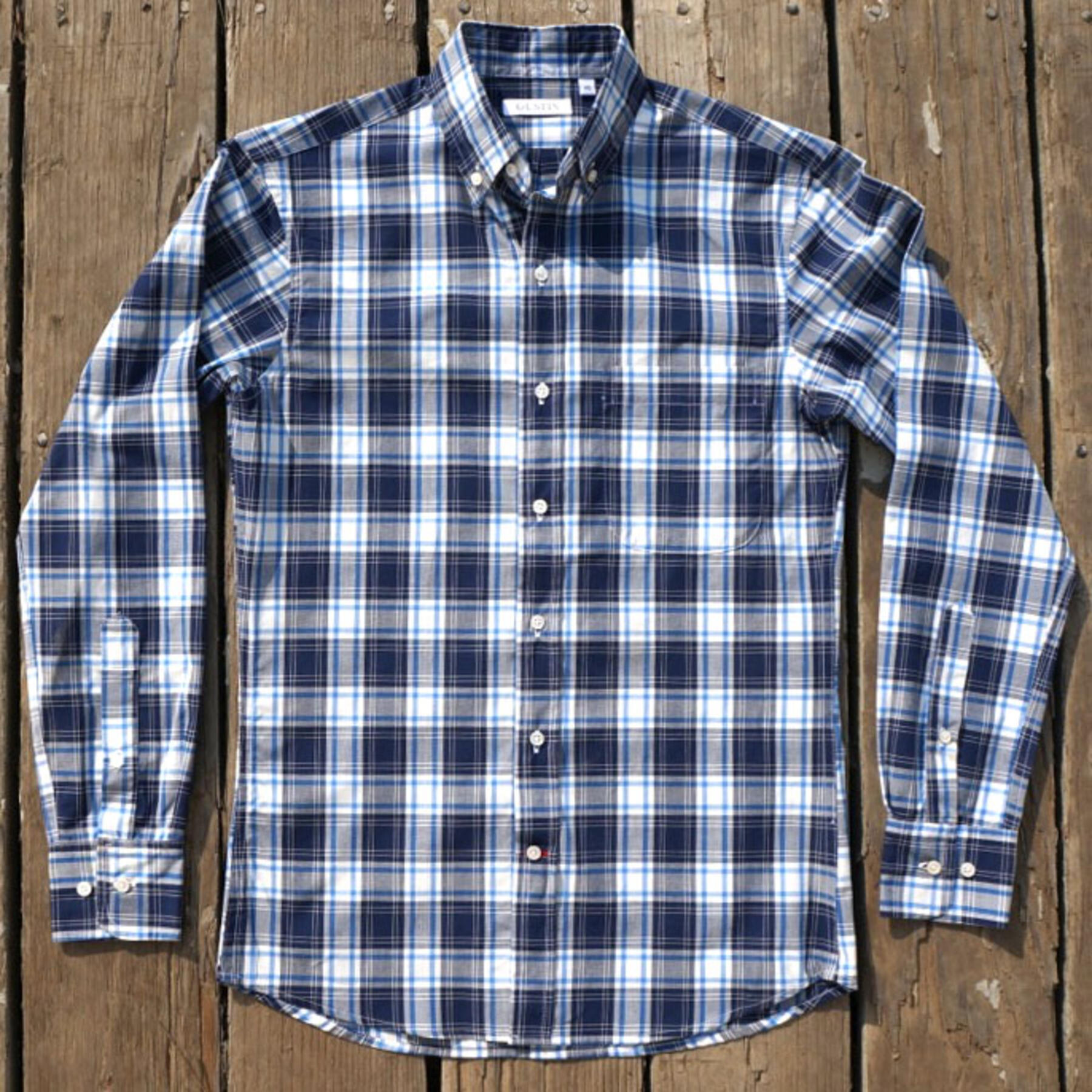 gustin #545 japan double blue plaid