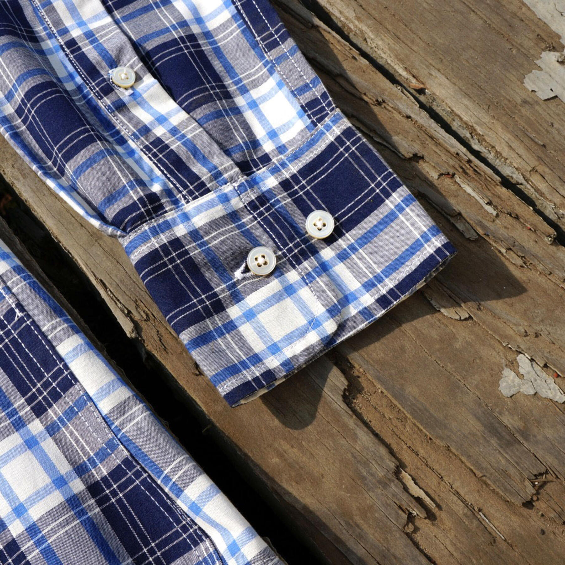 gustin #545 japan double blue plaid