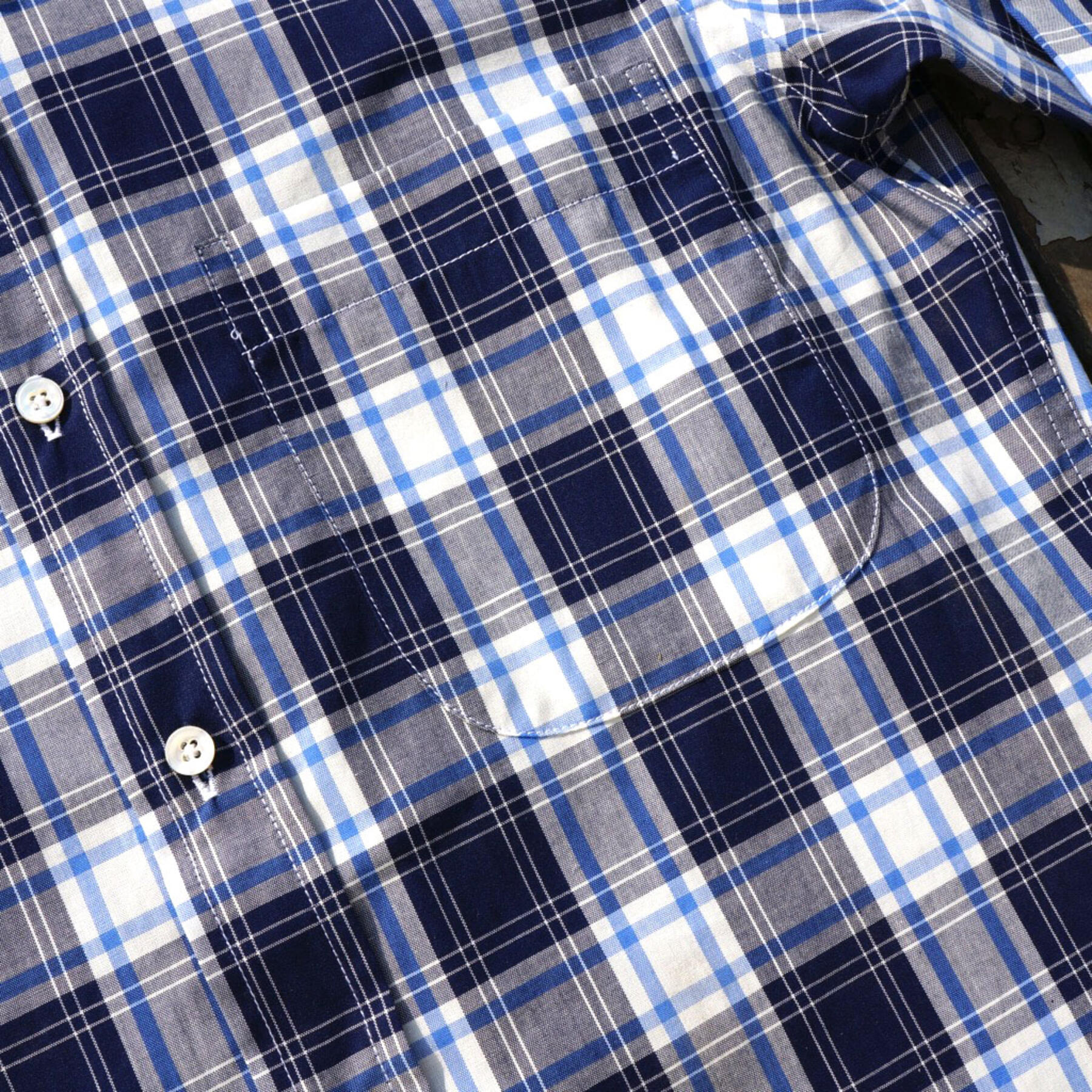 gustin #545 japan double blue plaid
