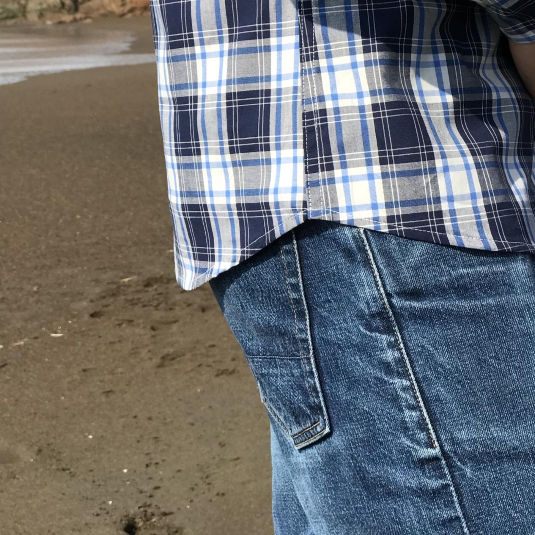 gustin #545 japan double blue plaid
