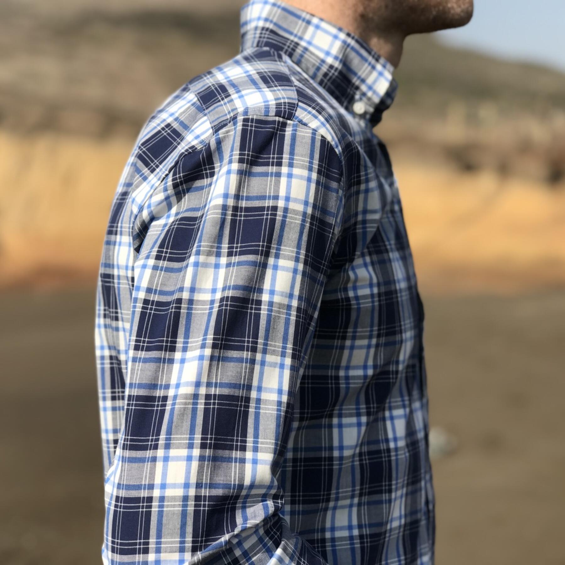 gustin #545 japan double blue plaid