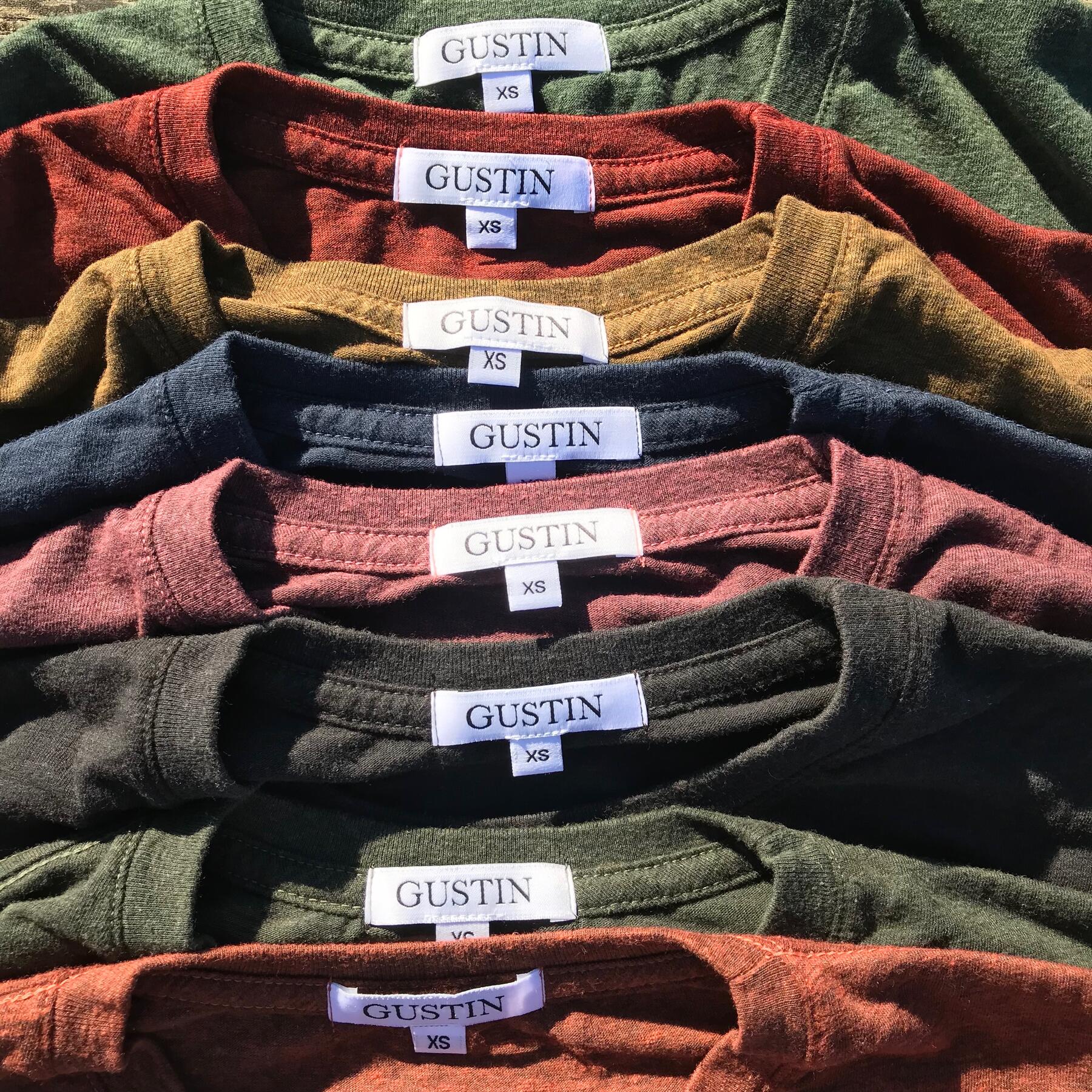 gustin usa heather long sleeve t-shirt 8 pack