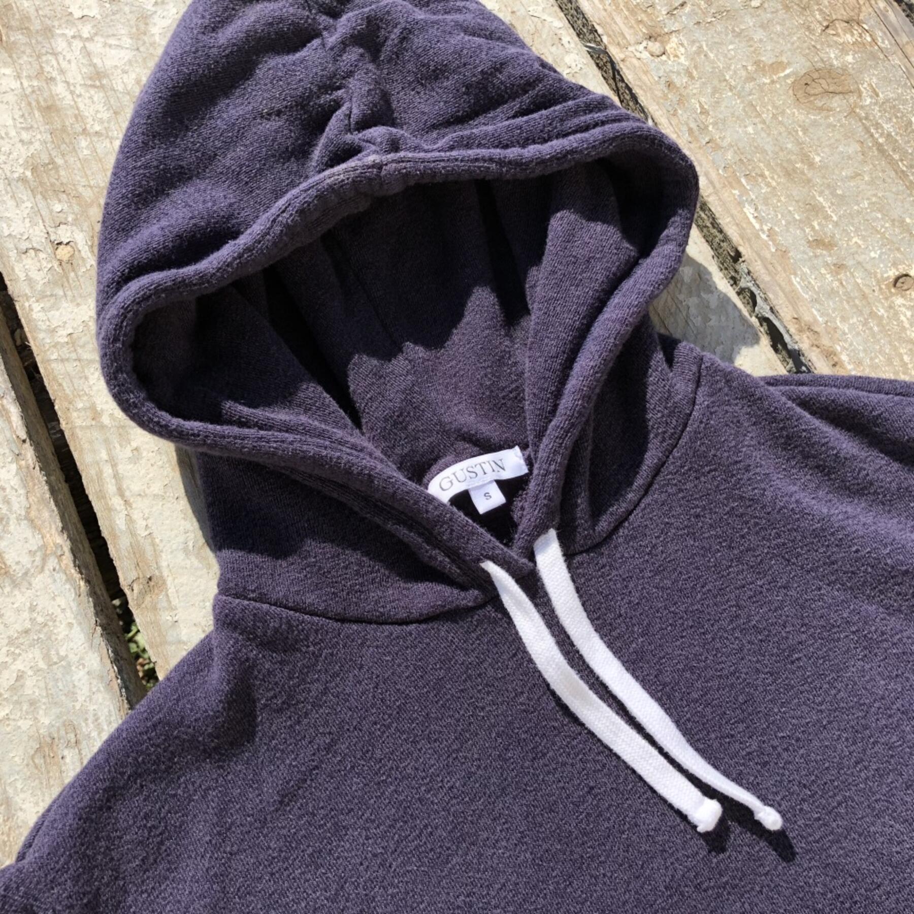 gustin fleece pocket hoodie - indigo