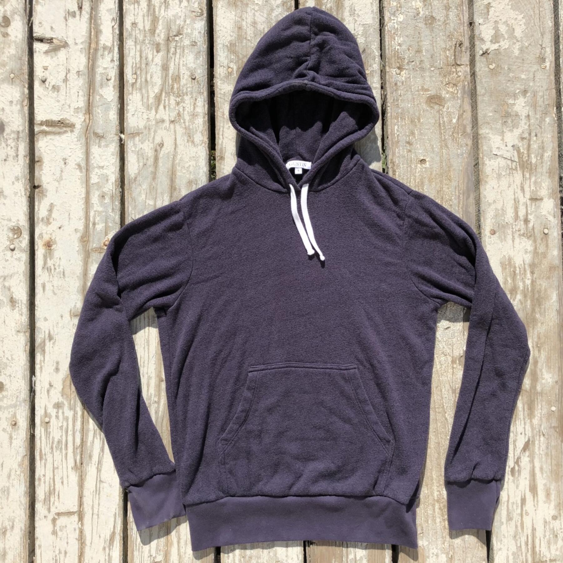 gustin fleece pocket hoodie - indigo