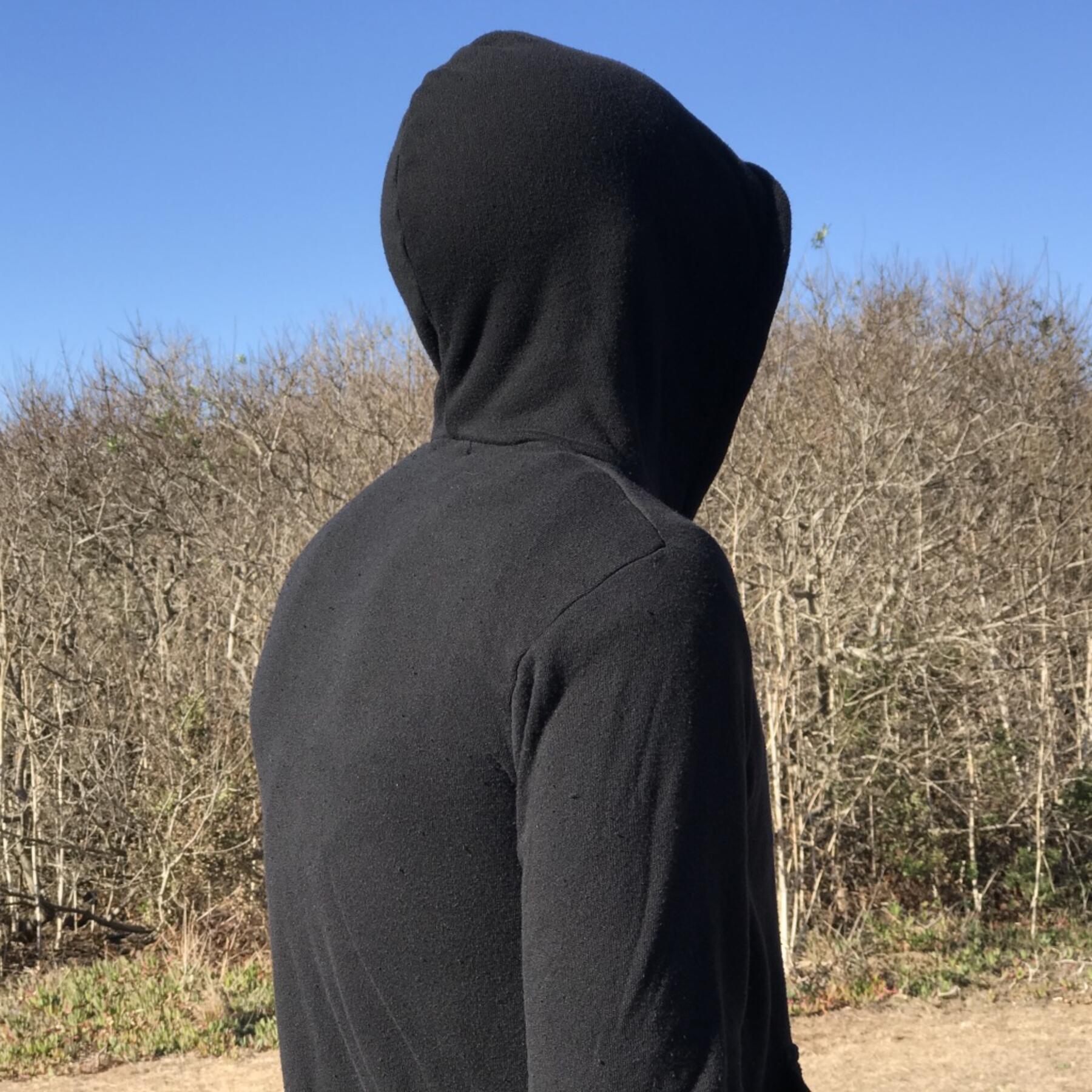 gustin fleece pocket hoodie - black