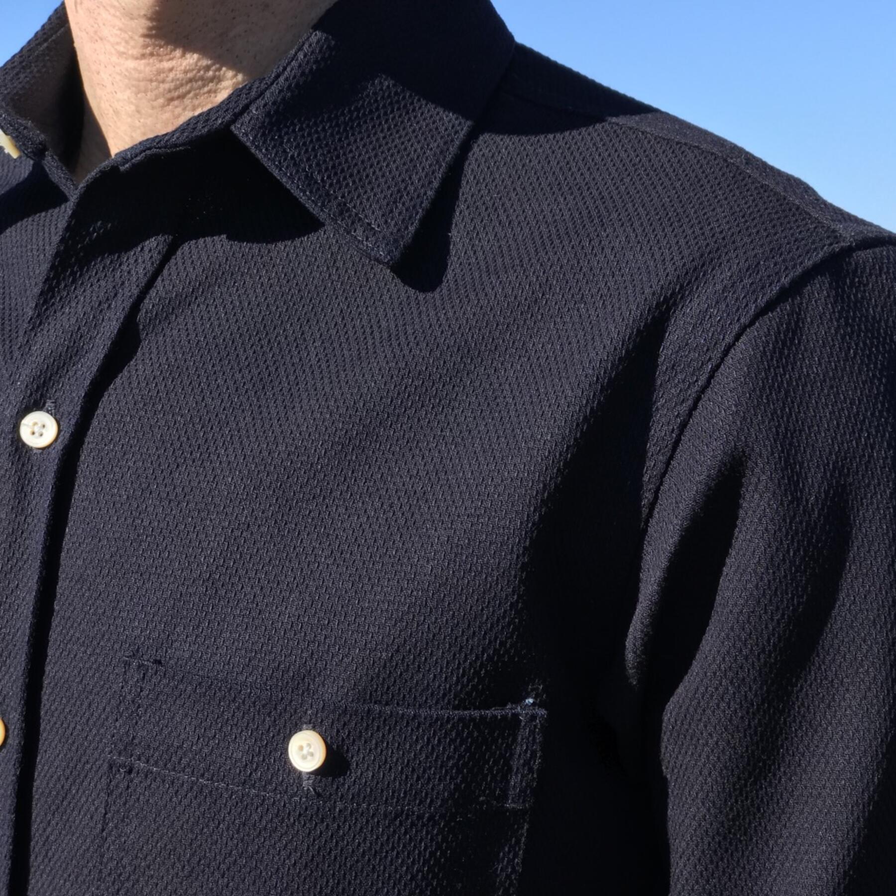 gustin #549 super heavy indigo jacquard