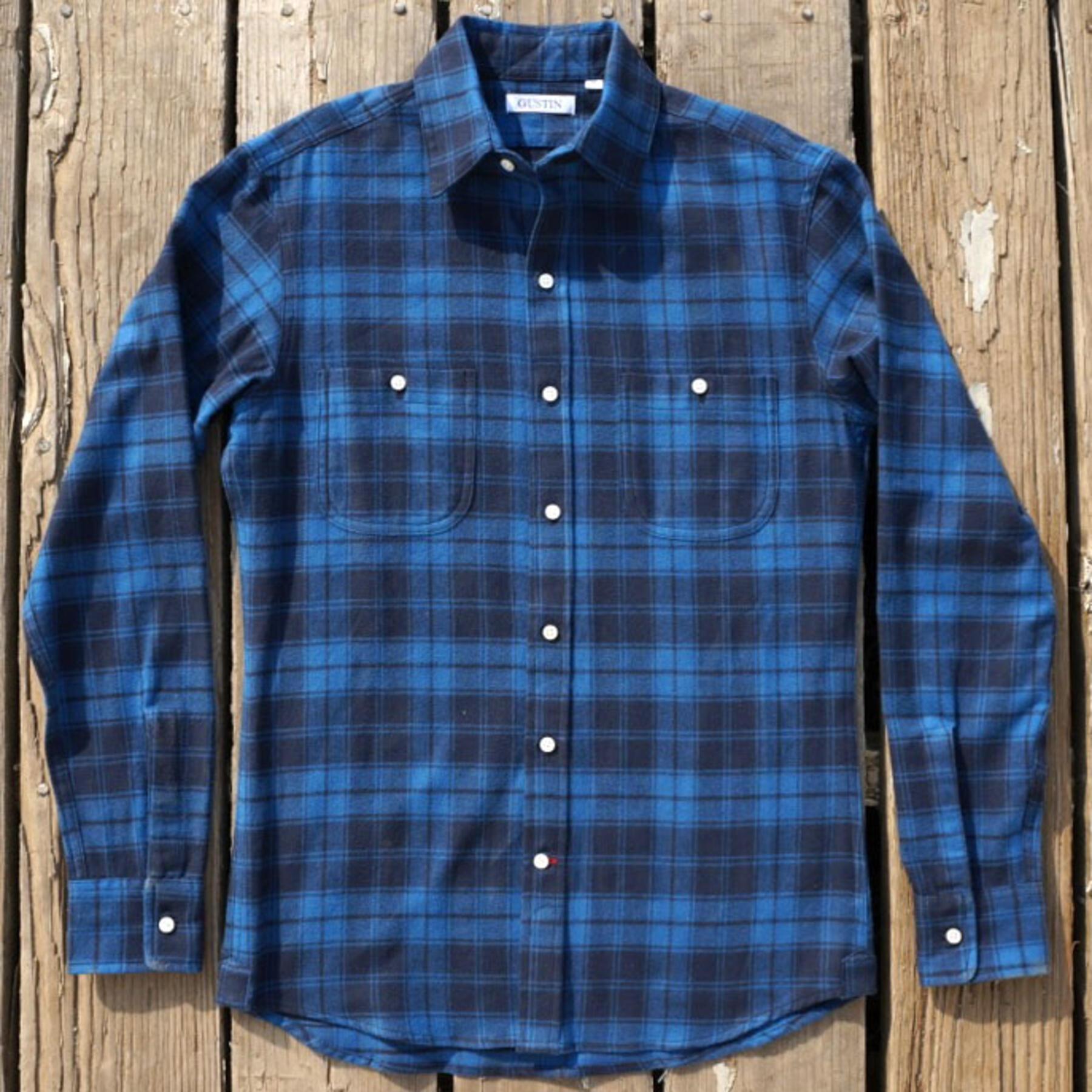 gustin #550 navy cobalt flannel